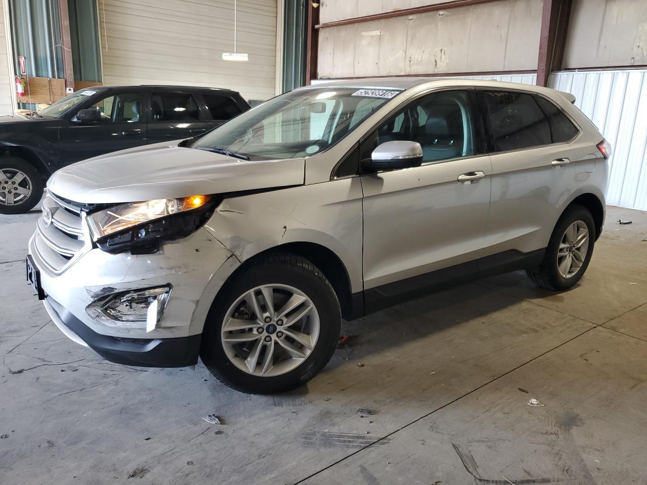 2017 Ford Edge Sel Серебряный vin: 2FMPK4J92HBC49774 Damage: Left Front Fender, Dent(S) W/No Paint Dmg, > 12 Inches