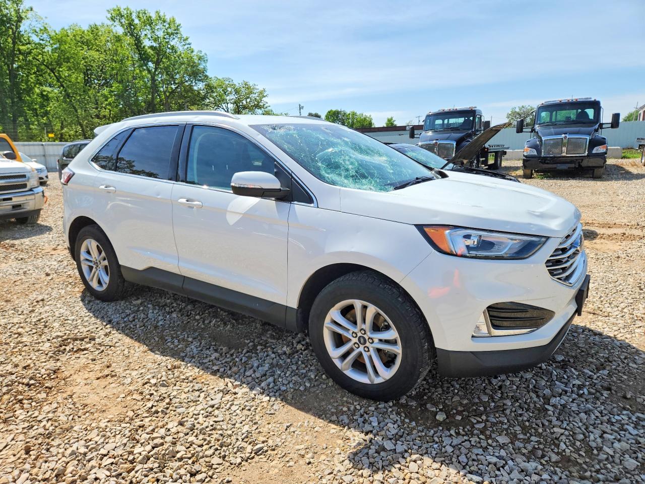 2020 Ford Edge Sel White vin: 2FMPK4J92LBB06008