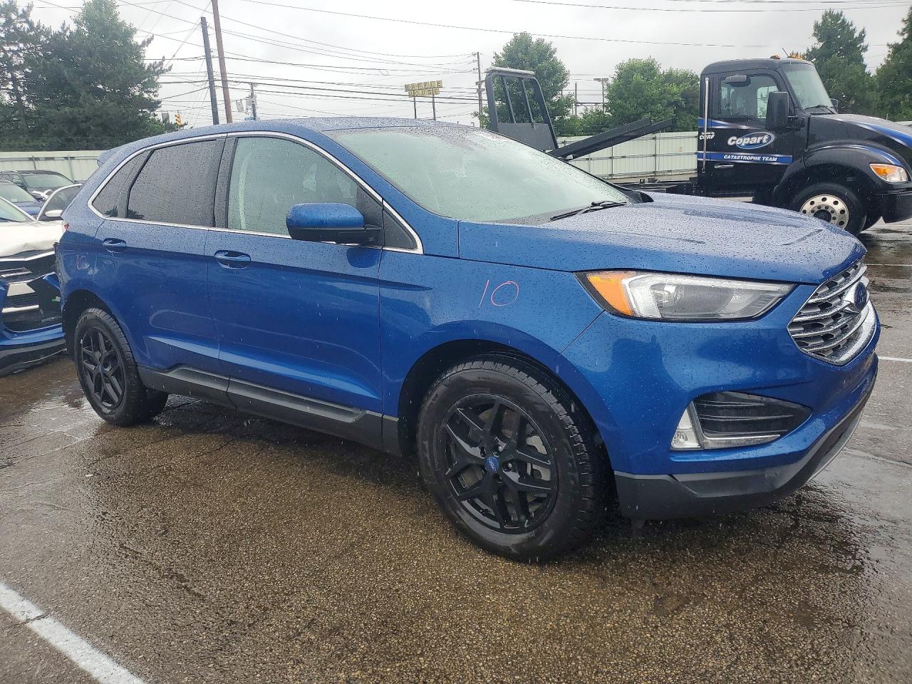 2022 Ford Edge Sel Blue vin: 2FMPK4J92NBA72381