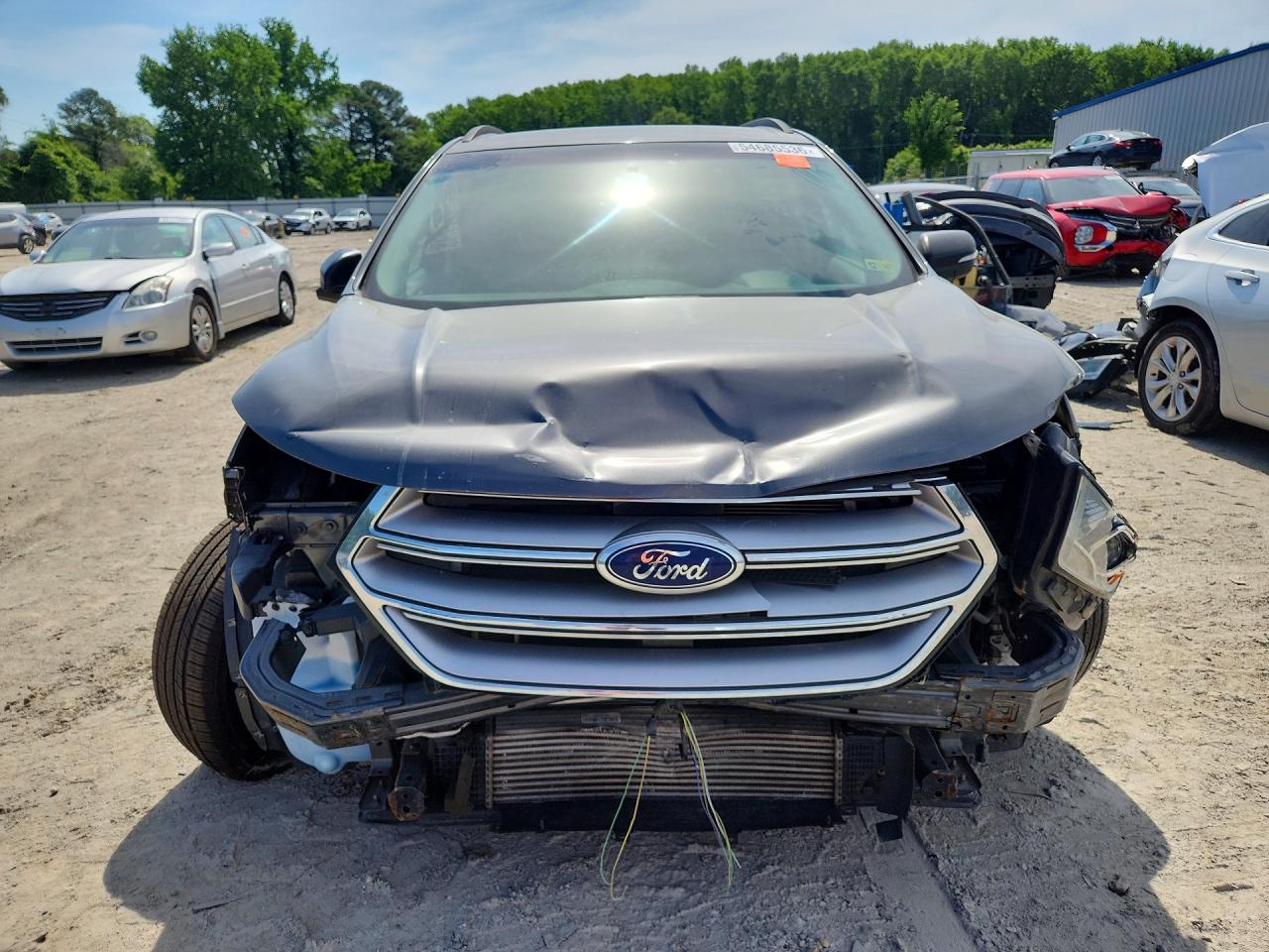2017 Ford Edge Sel Gray vin: 2FMPK4J93HBC46897