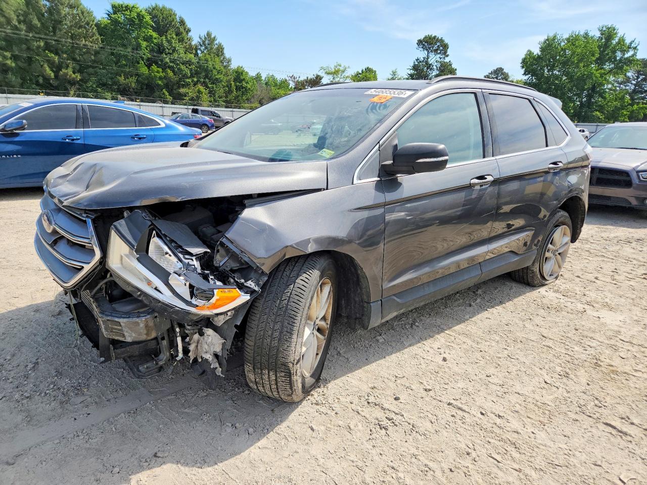 2017 Ford Edge Sel Gray vin: 2FMPK4J93HBC46897