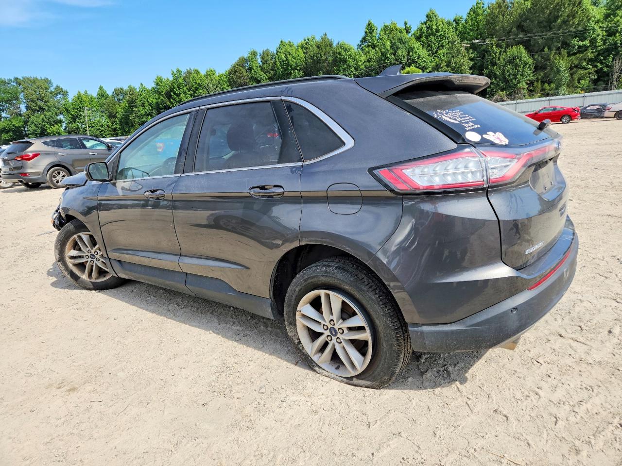 2017 Ford Edge Sel Gray vin: 2FMPK4J93HBC46897