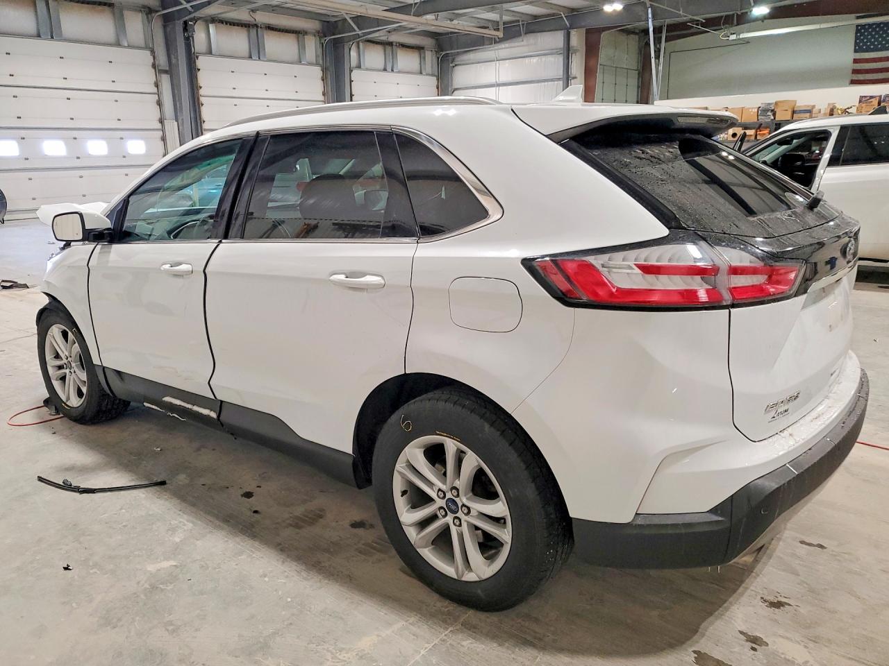 2019 Ford Edge Sel White vin: 2FMPK4J93KBB15167