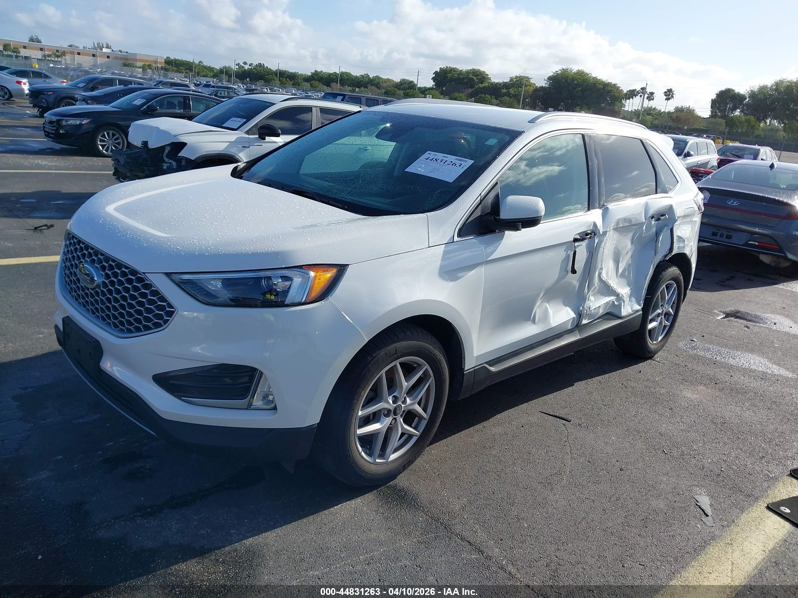 2024 Ford Edge Sel White vin: 2FMPK4J93RBA57166