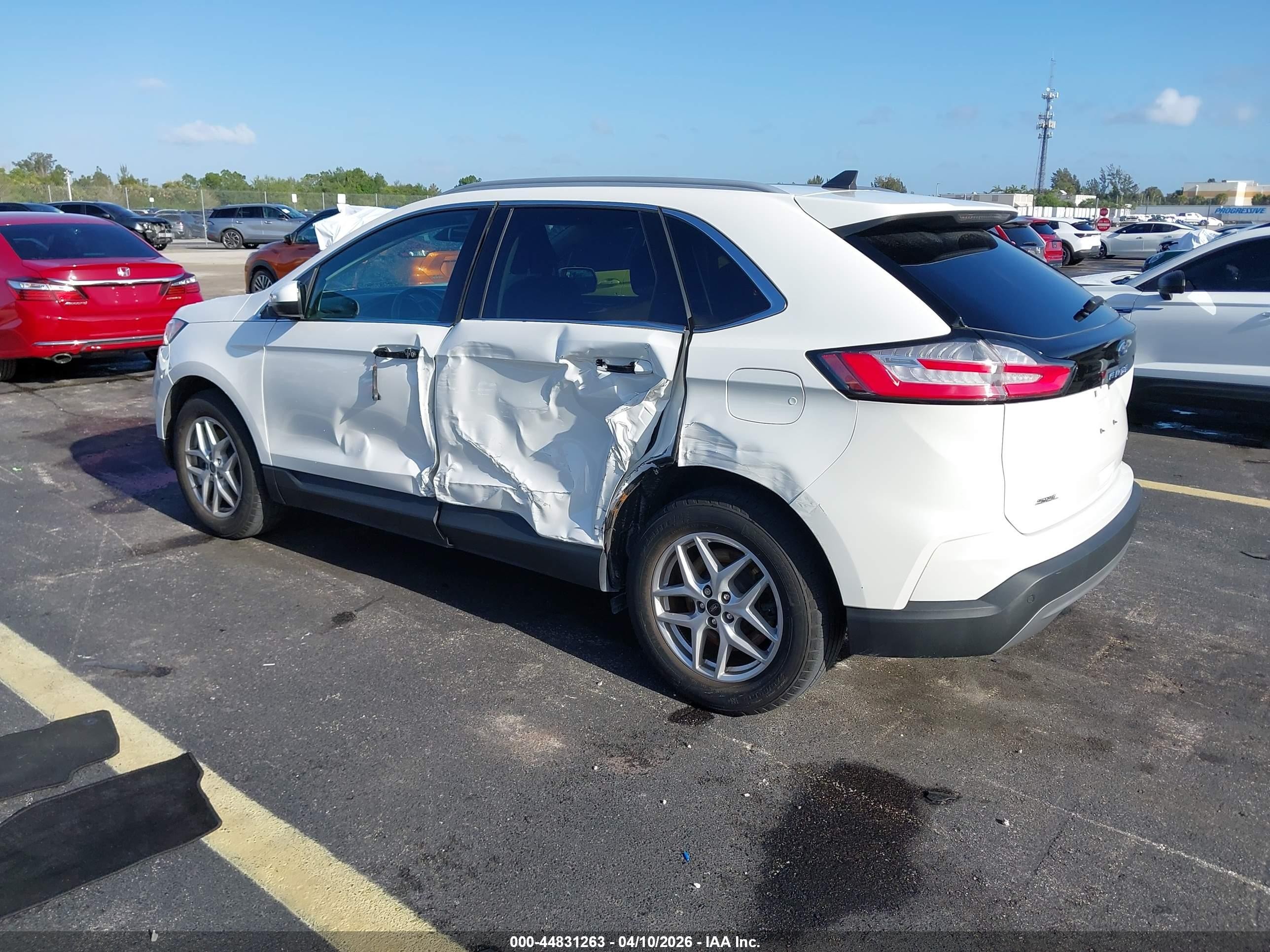 2024 Ford Edge Sel White vin: 2FMPK4J93RBA57166