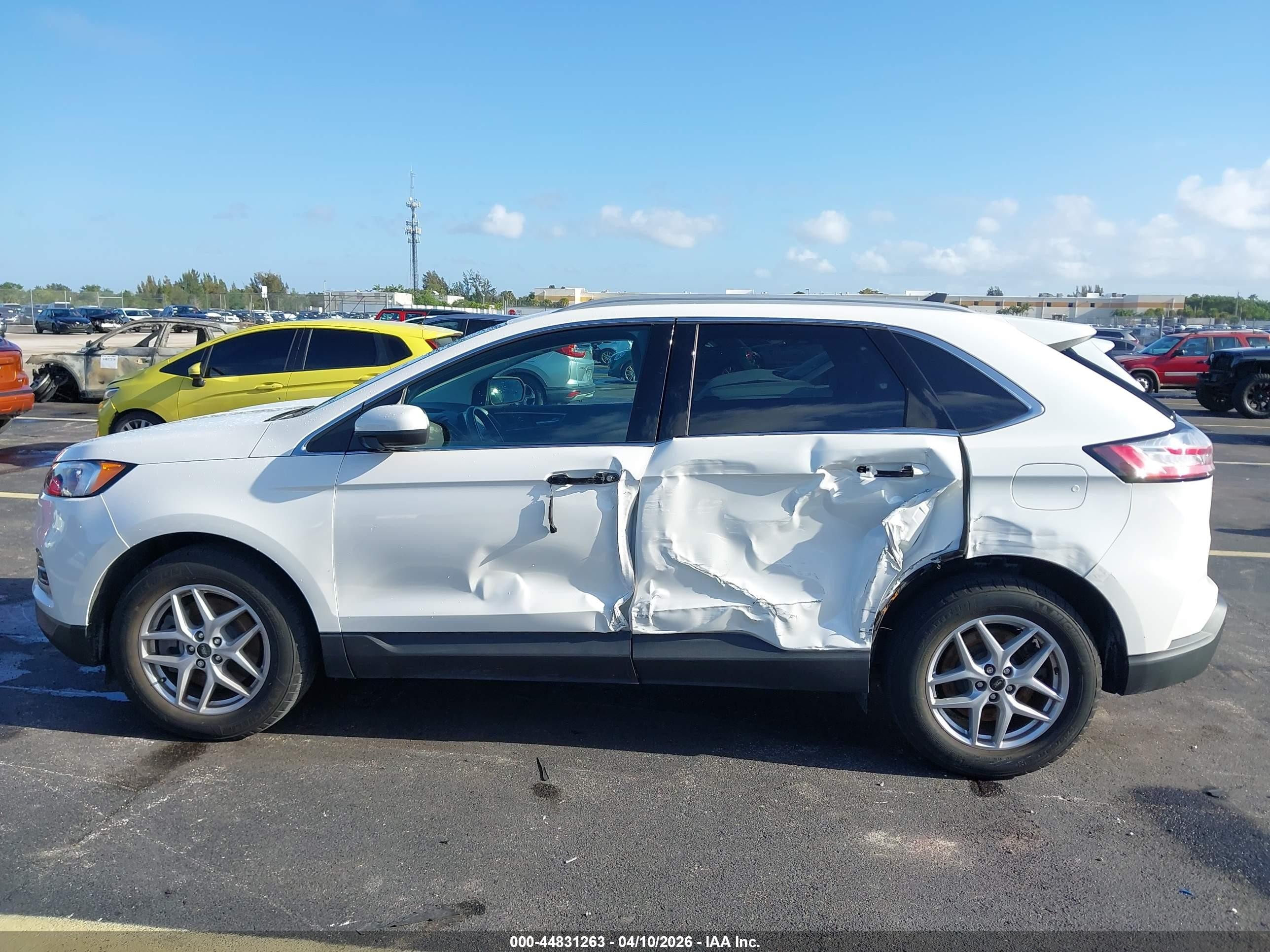 2024 Ford Edge Sel White vin: 2FMPK4J93RBA57166