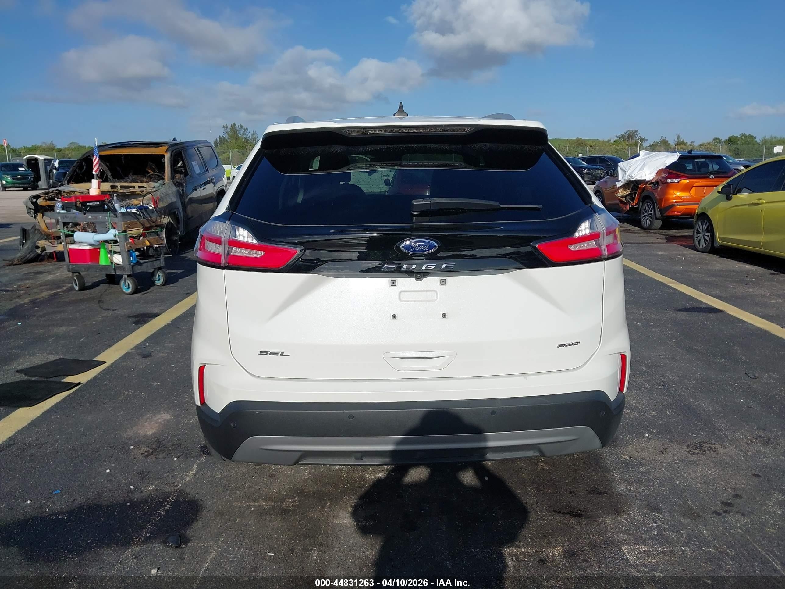 2024 Ford Edge Sel White vin: 2FMPK4J93RBA57166