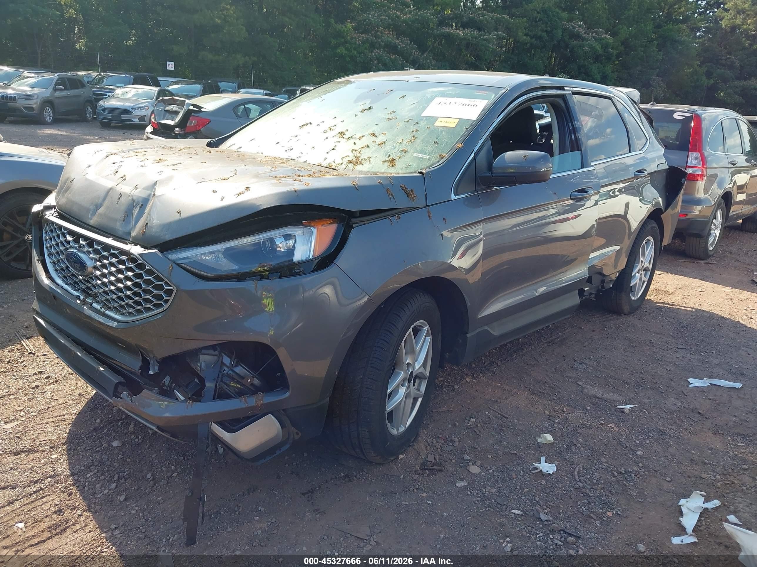 2024 Ford Edge Sel Серый vin: 2FMPK4J93RBA98008