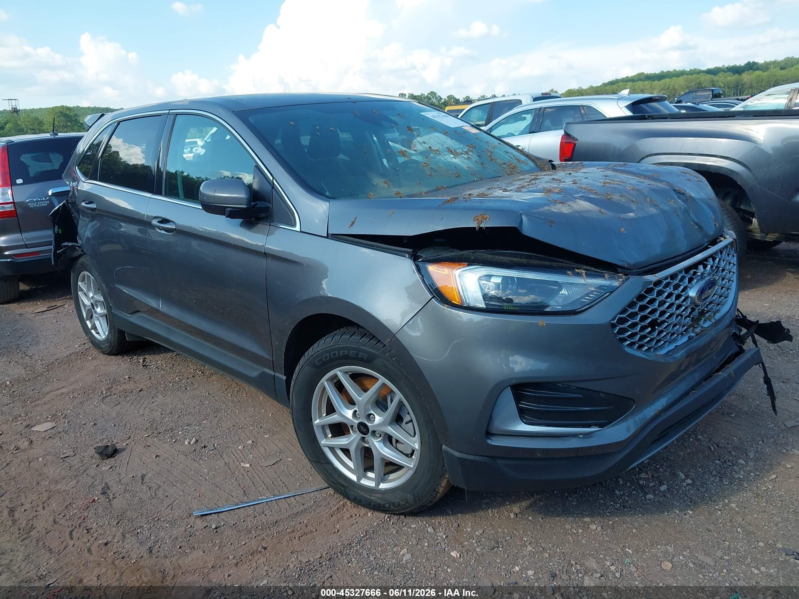 2024 Ford Edge Sel Gray vin: 2FMPK4J93RBA98008