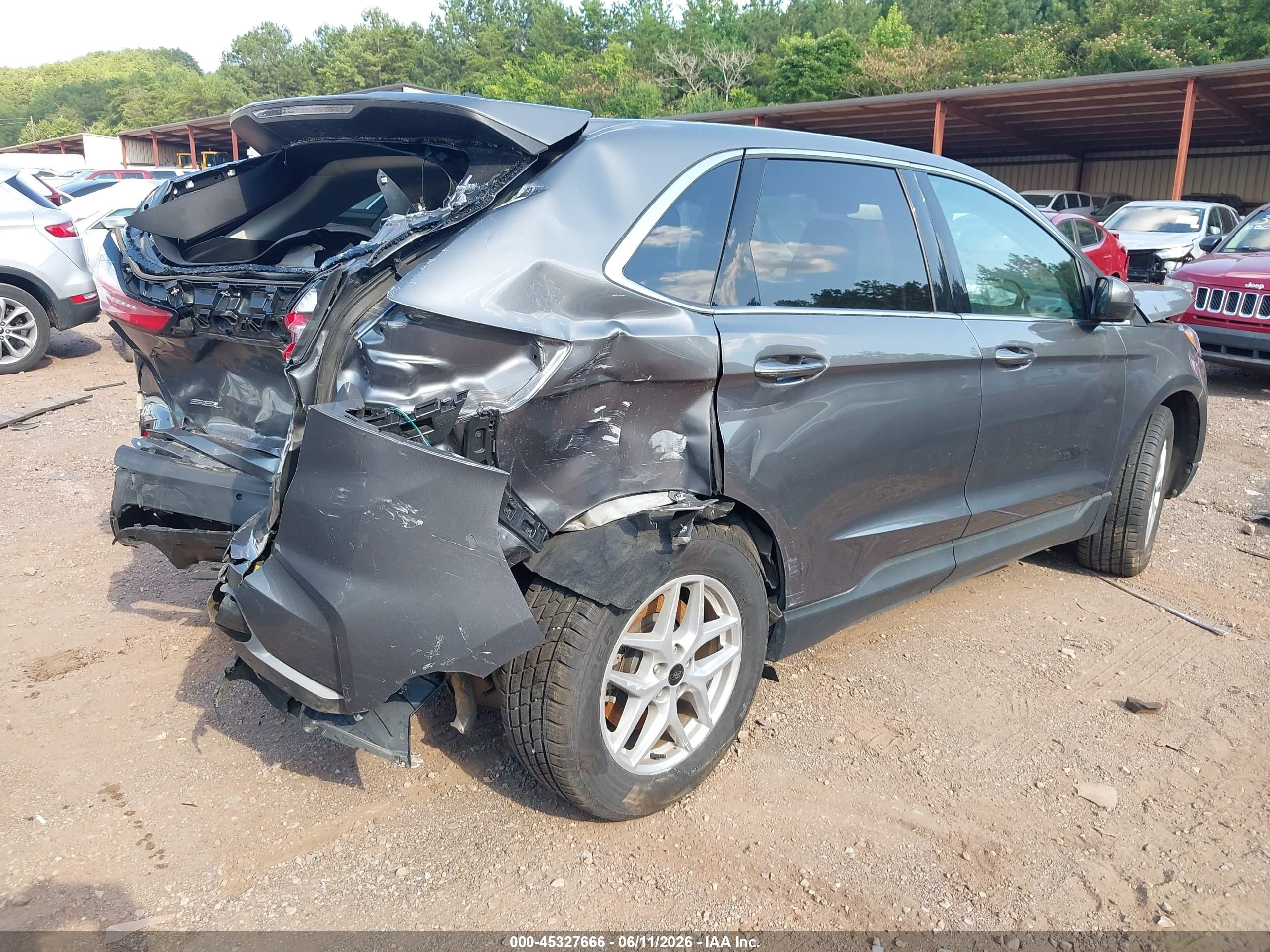 2024 Ford Edge Sel Серый vin: 2FMPK4J93RBA98008