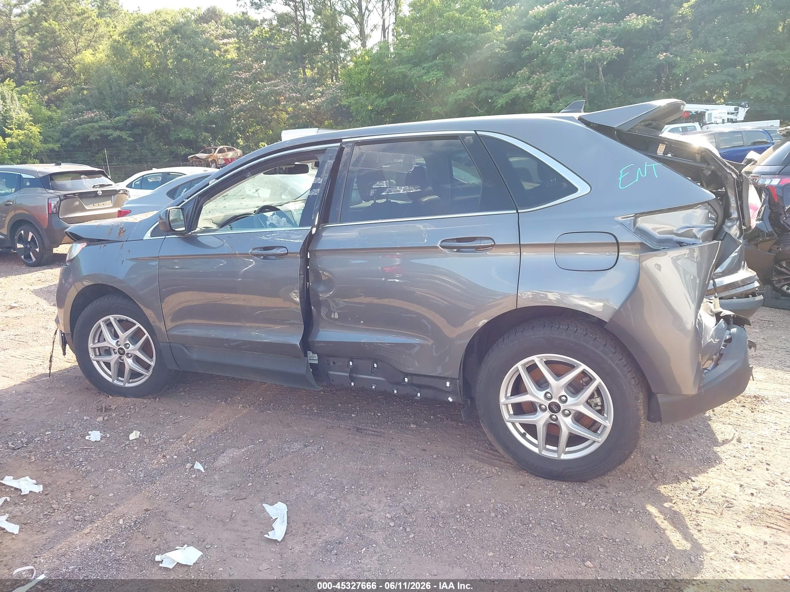 2024 Ford Edge Sel Серый vin: 2FMPK4J93RBA98008