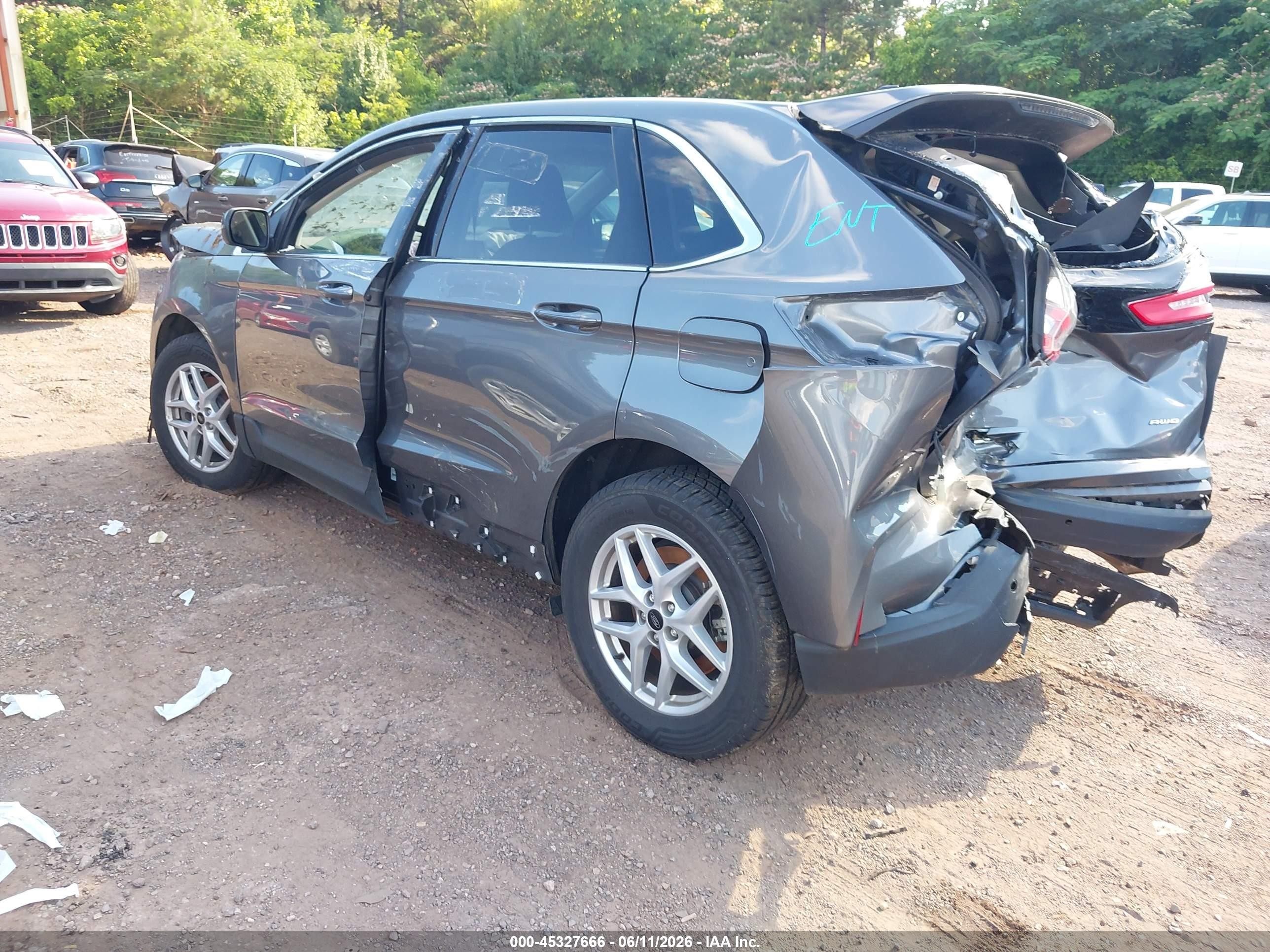 2024 Ford Edge Sel Серый vin: 2FMPK4J93RBA98008