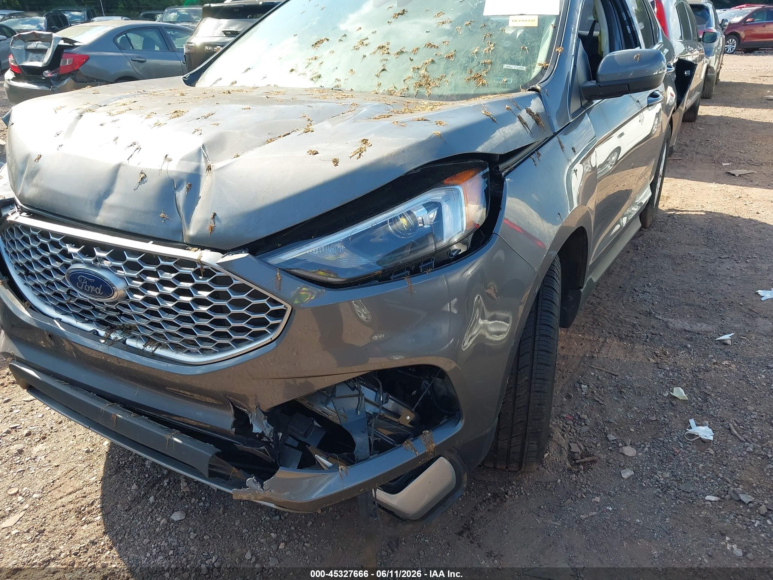 2024 Ford Edge Sel Серый vin: 2FMPK4J93RBA98008