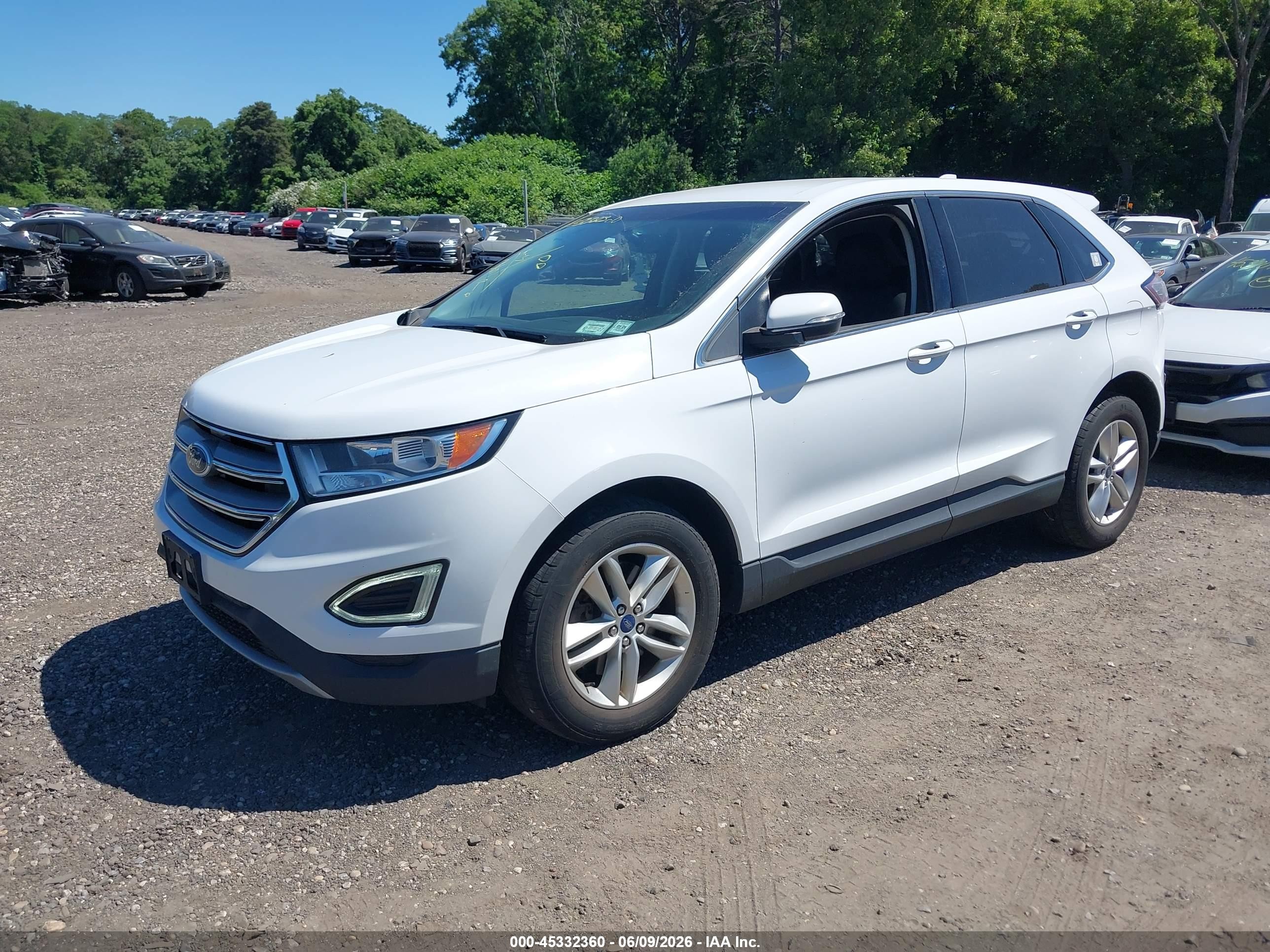 2016 Ford Edge Sel Белый vin: 2FMPK4J94GBB74753