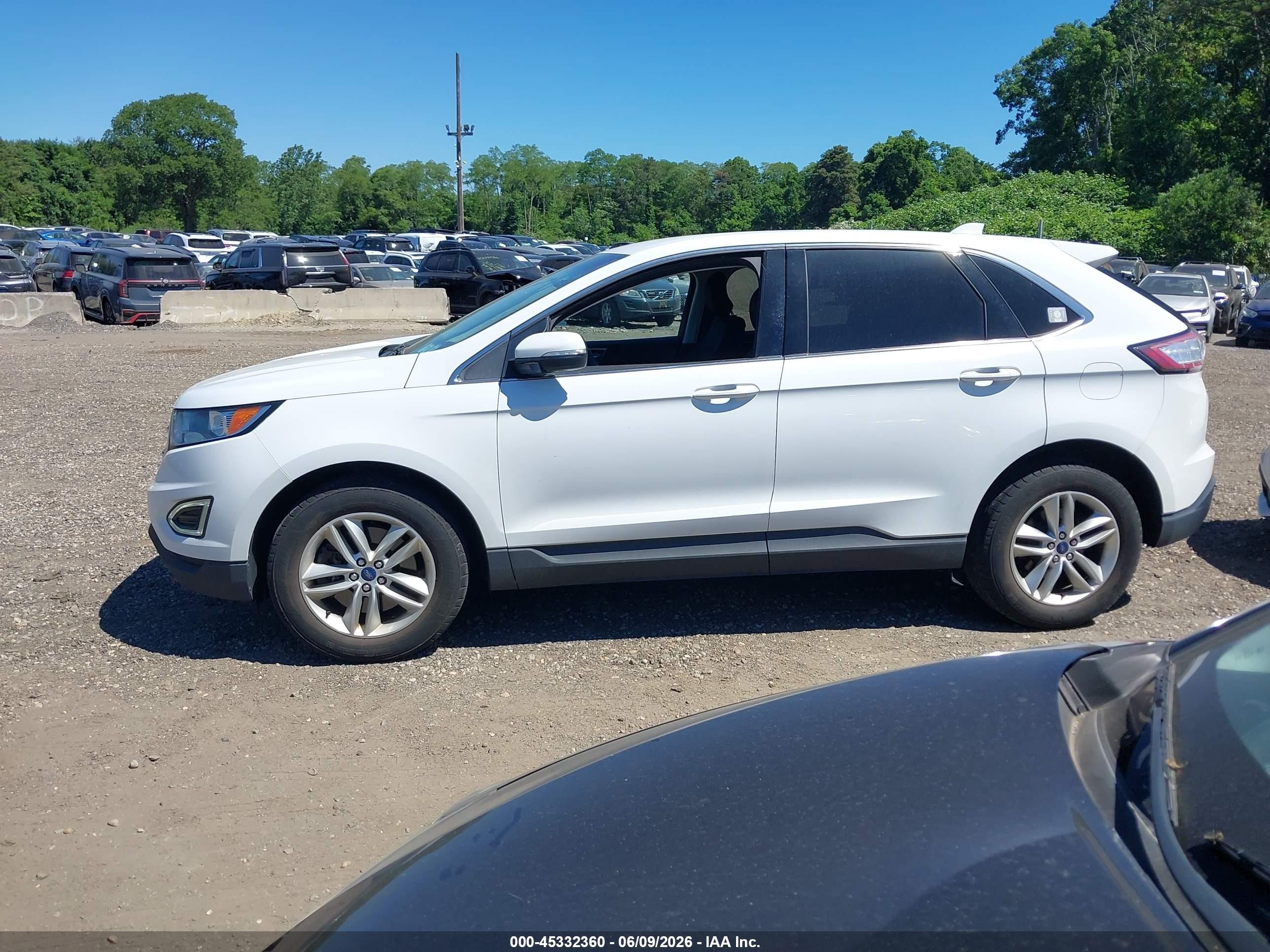 2016 Ford Edge Sel Белый vin: 2FMPK4J94GBB74753