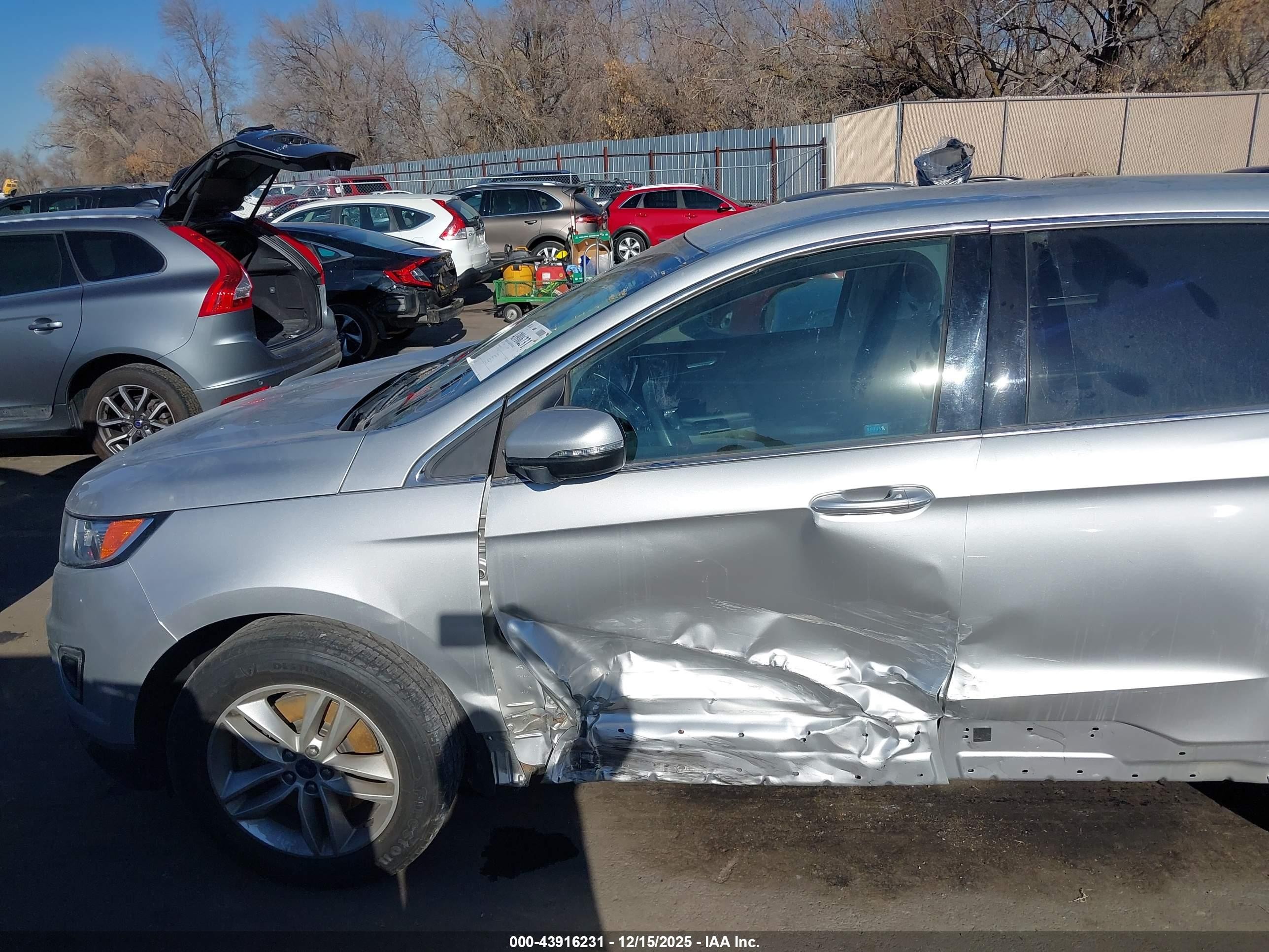 2016 Ford Edge Sel Silver vin: 2FMPK4J94GBC41884