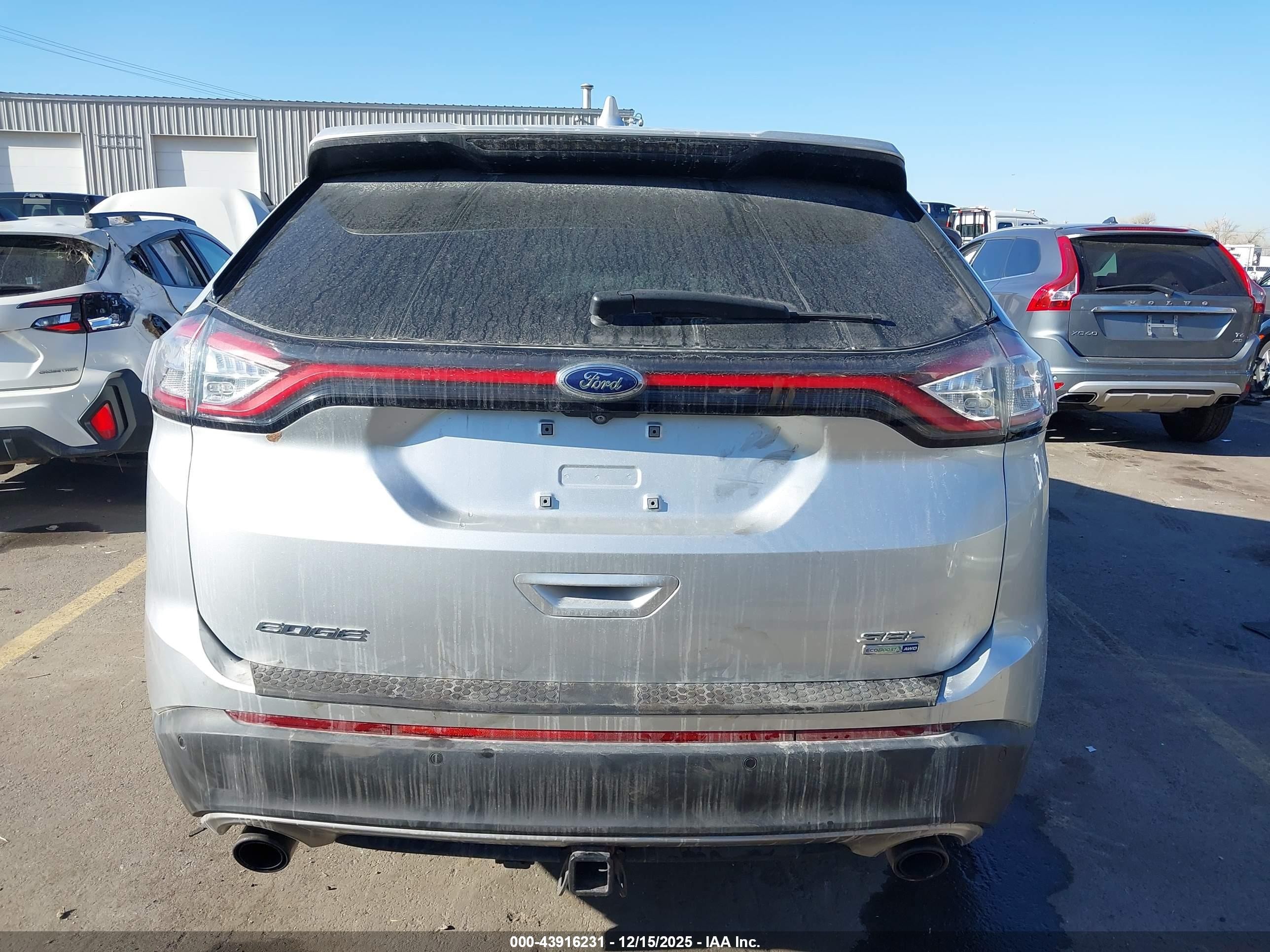 2016 Ford Edge Sel Silver vin: 2FMPK4J94GBC41884