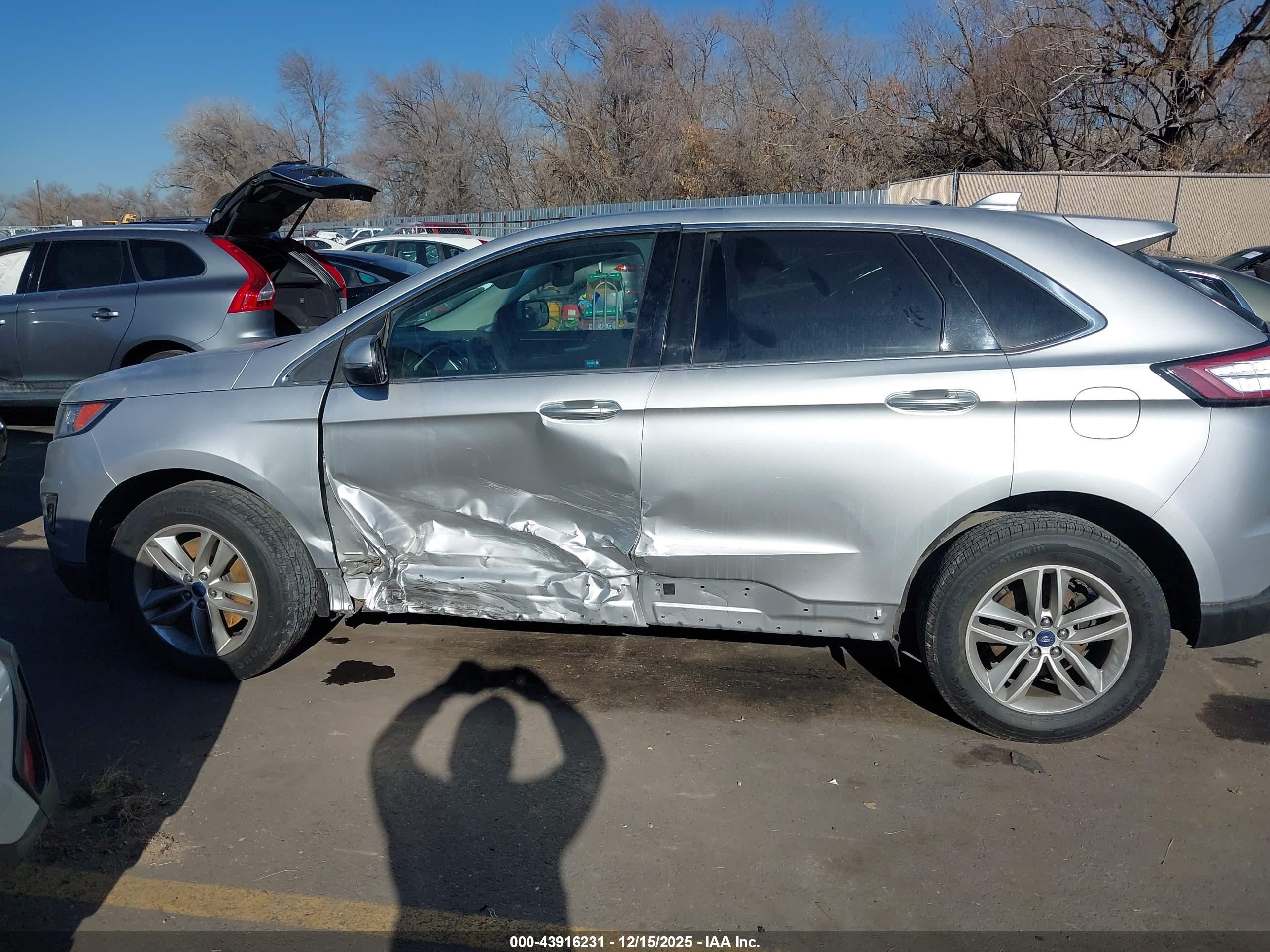 2016 Ford Edge Sel Silver vin: 2FMPK4J94GBC41884