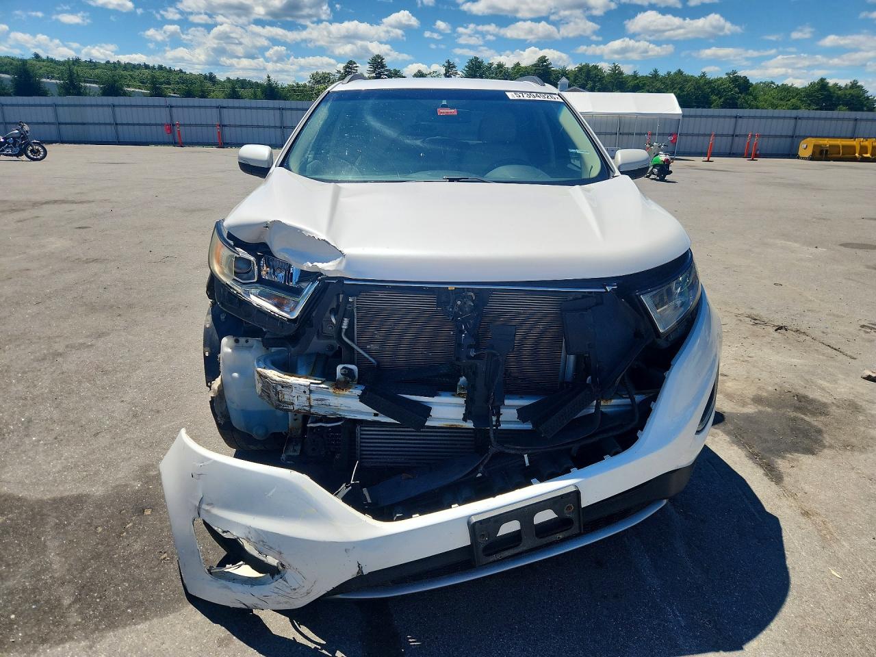 2017 Ford Edge White vin: 2FMPK4J94HBB54097