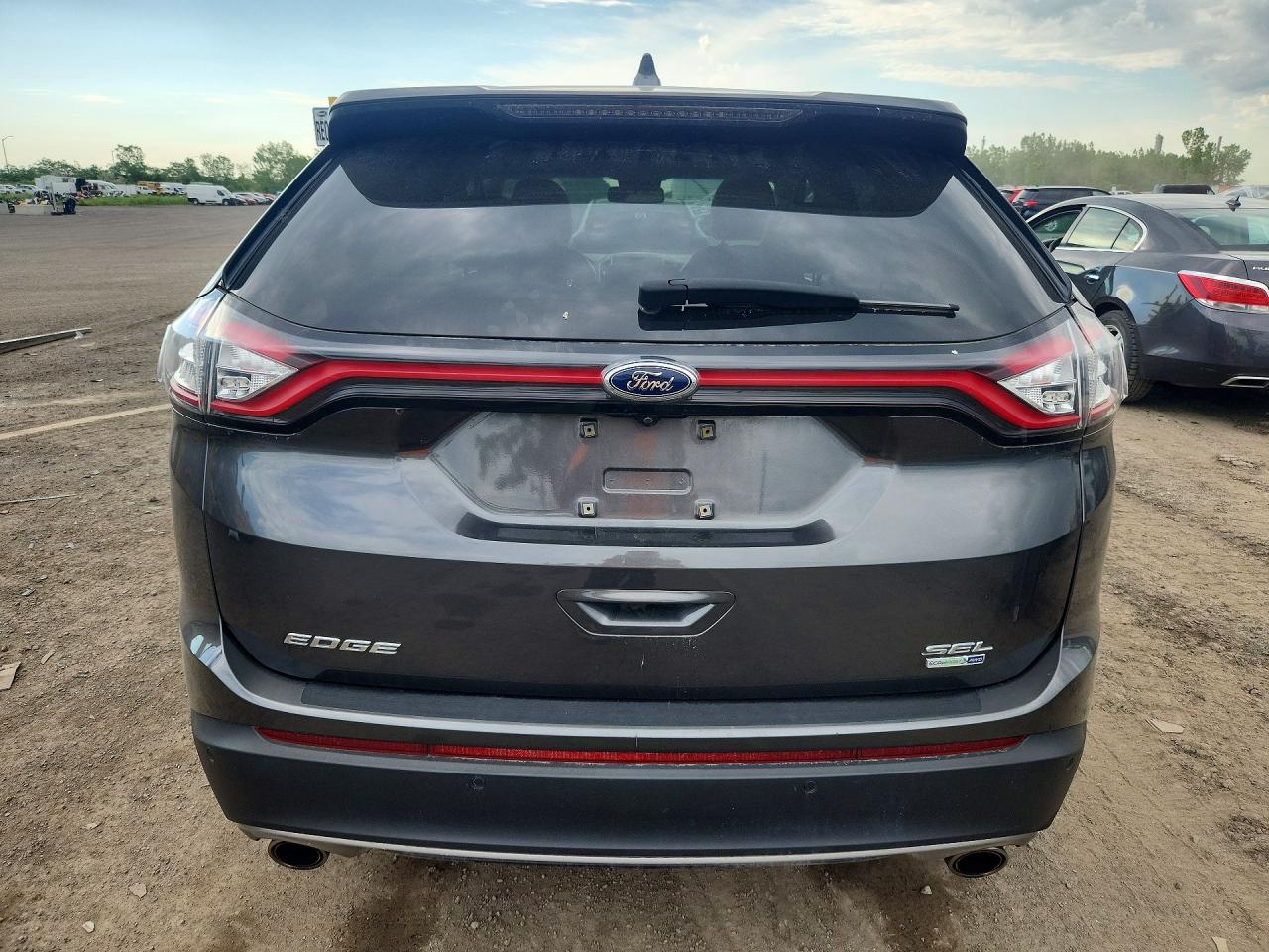 2017 Ford Edge Sel Gray vin: 2FMPK4J94HBC33740