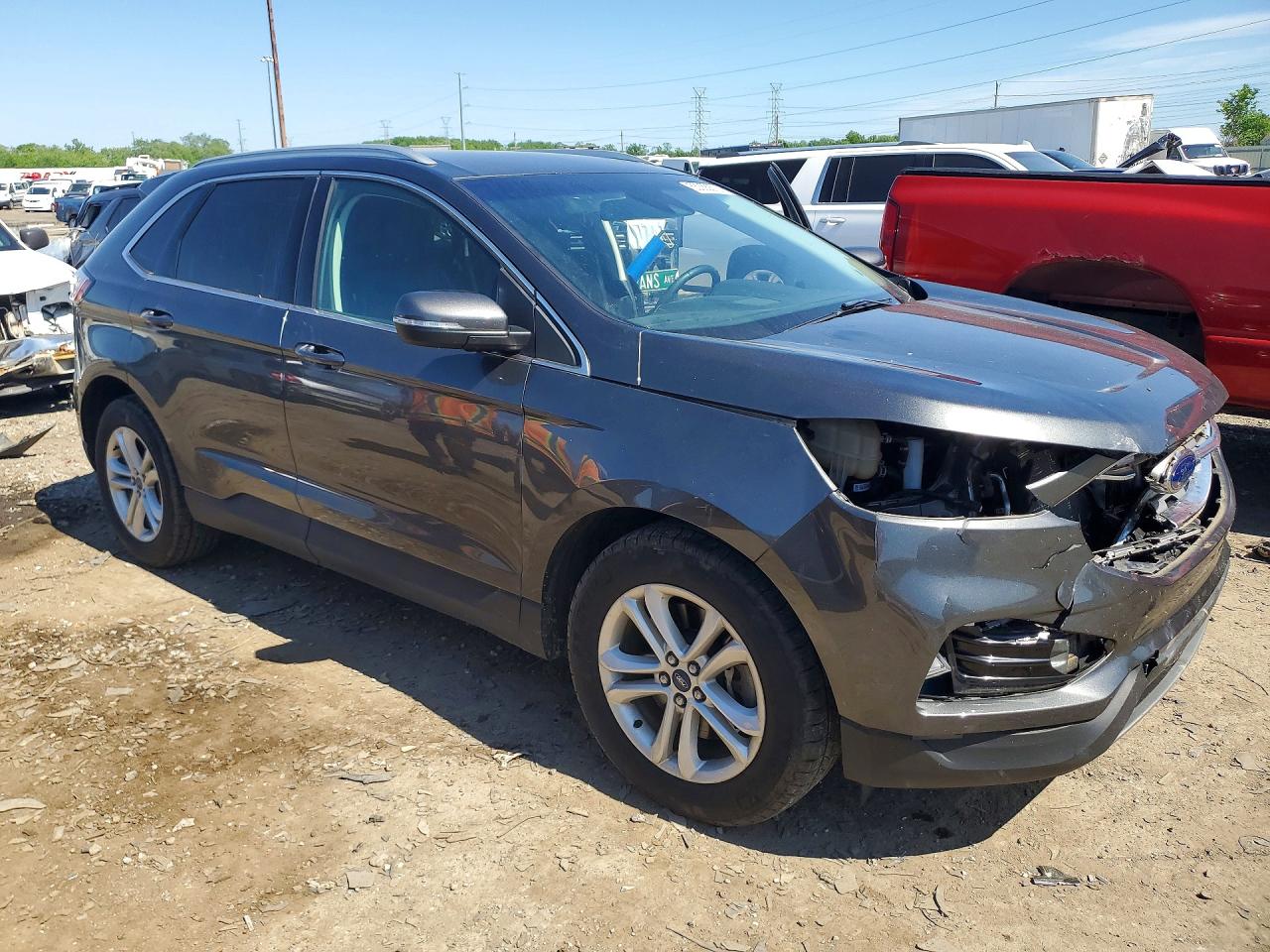 2019 Ford Edge Sel Gray vin: 2FMPK4J94KBB03769