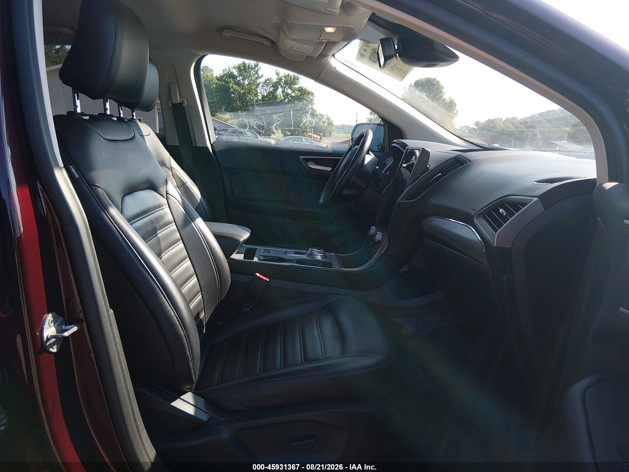 2021 Ford Edge Sel Burgundy vin: 2FMPK4J94MBA07840