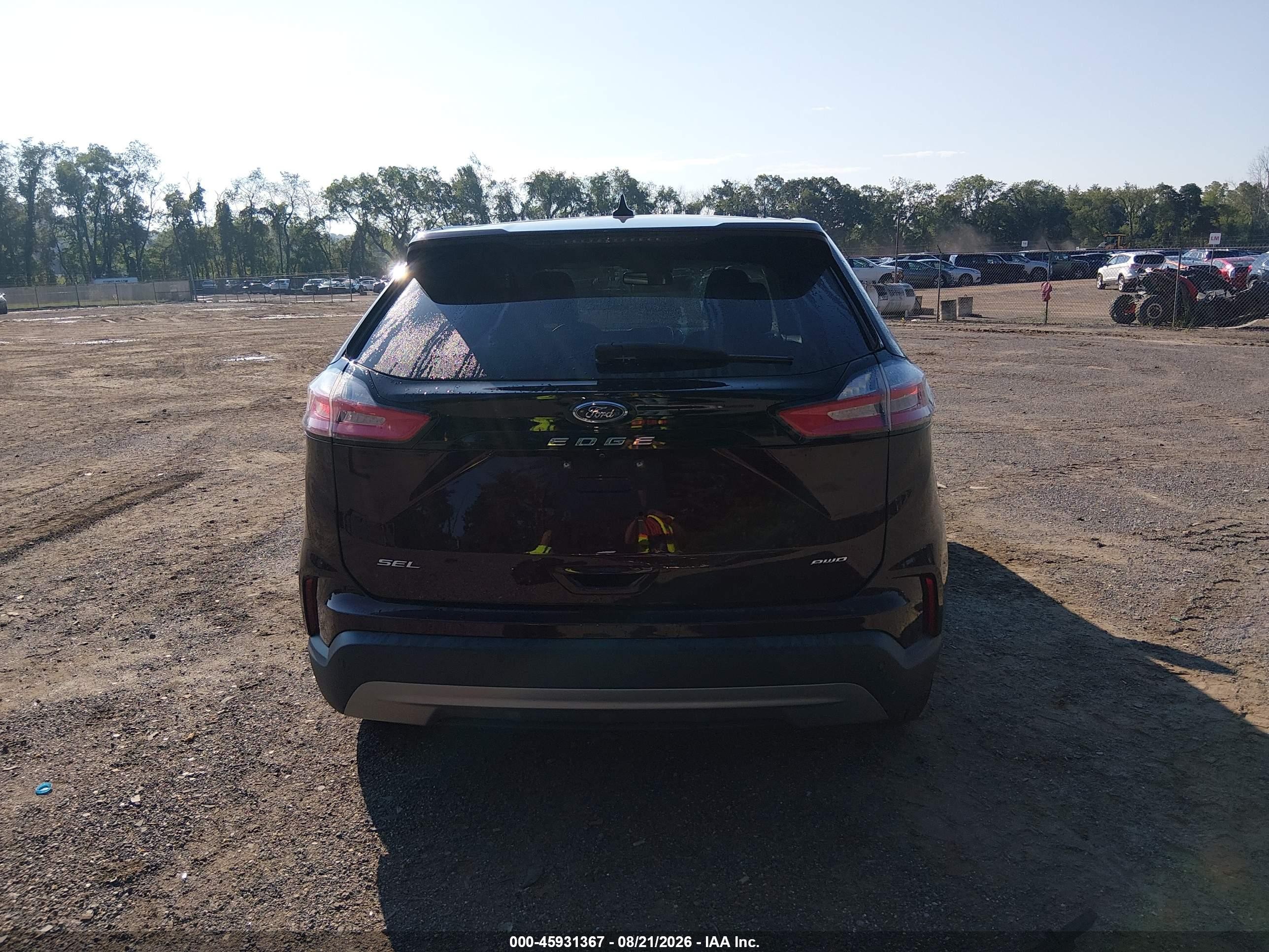 2021 Ford Edge Sel Burgundy vin: 2FMPK4J94MBA07840