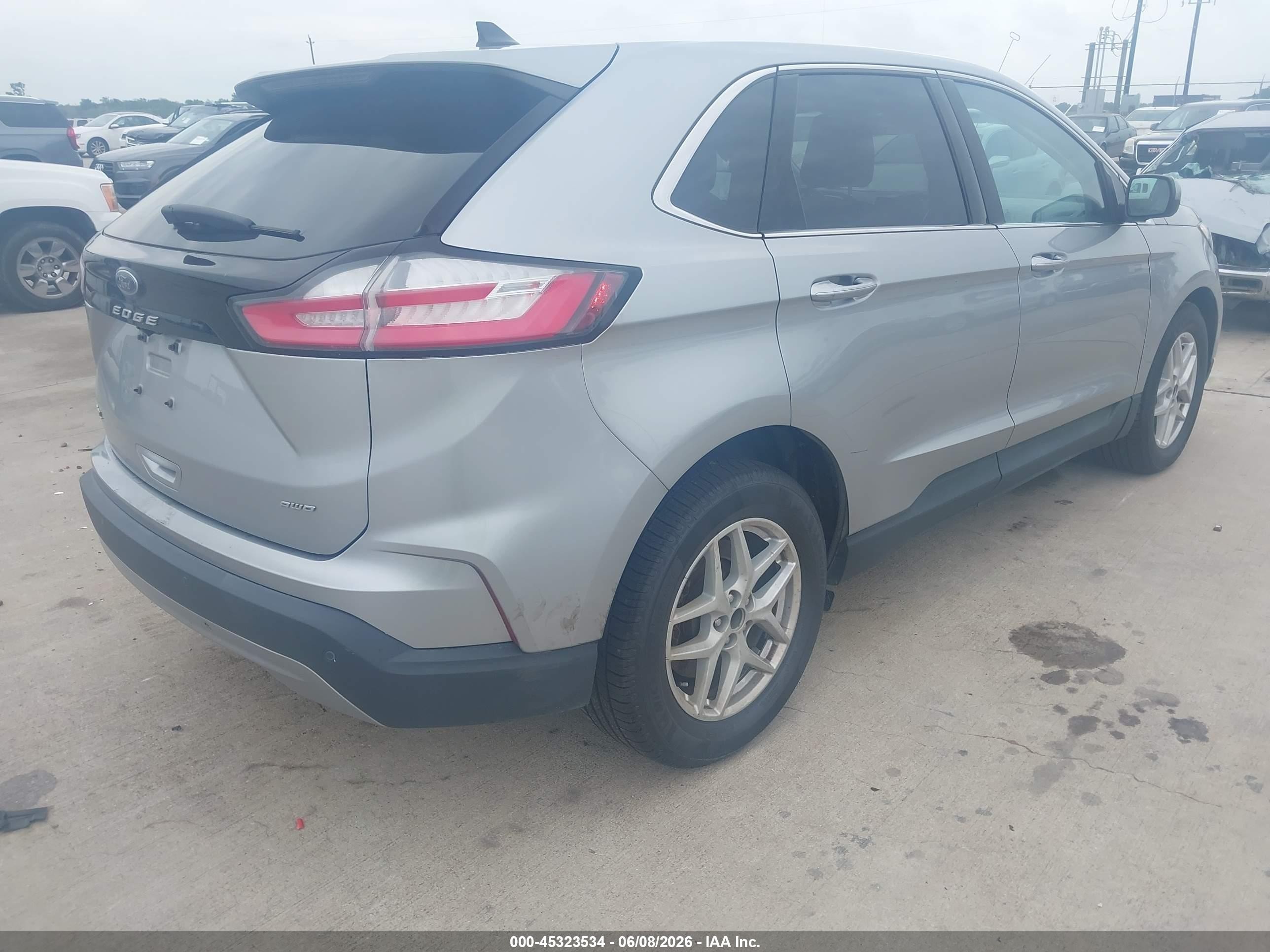 2021 Ford Edge Sel Silver vin: 2FMPK4J94MBA26582
