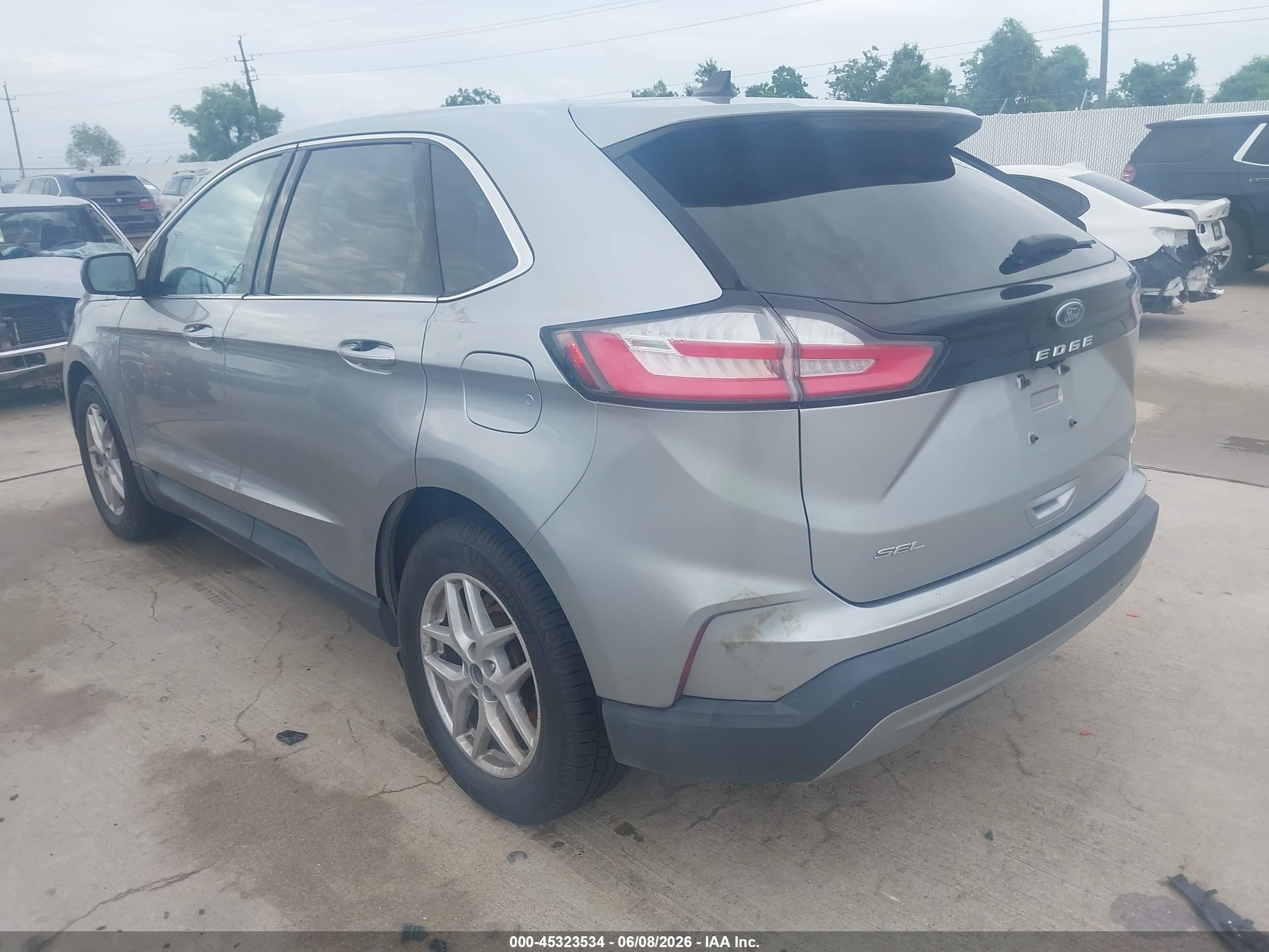 2021 Ford Edge Sel Silver vin: 2FMPK4J94MBA26582