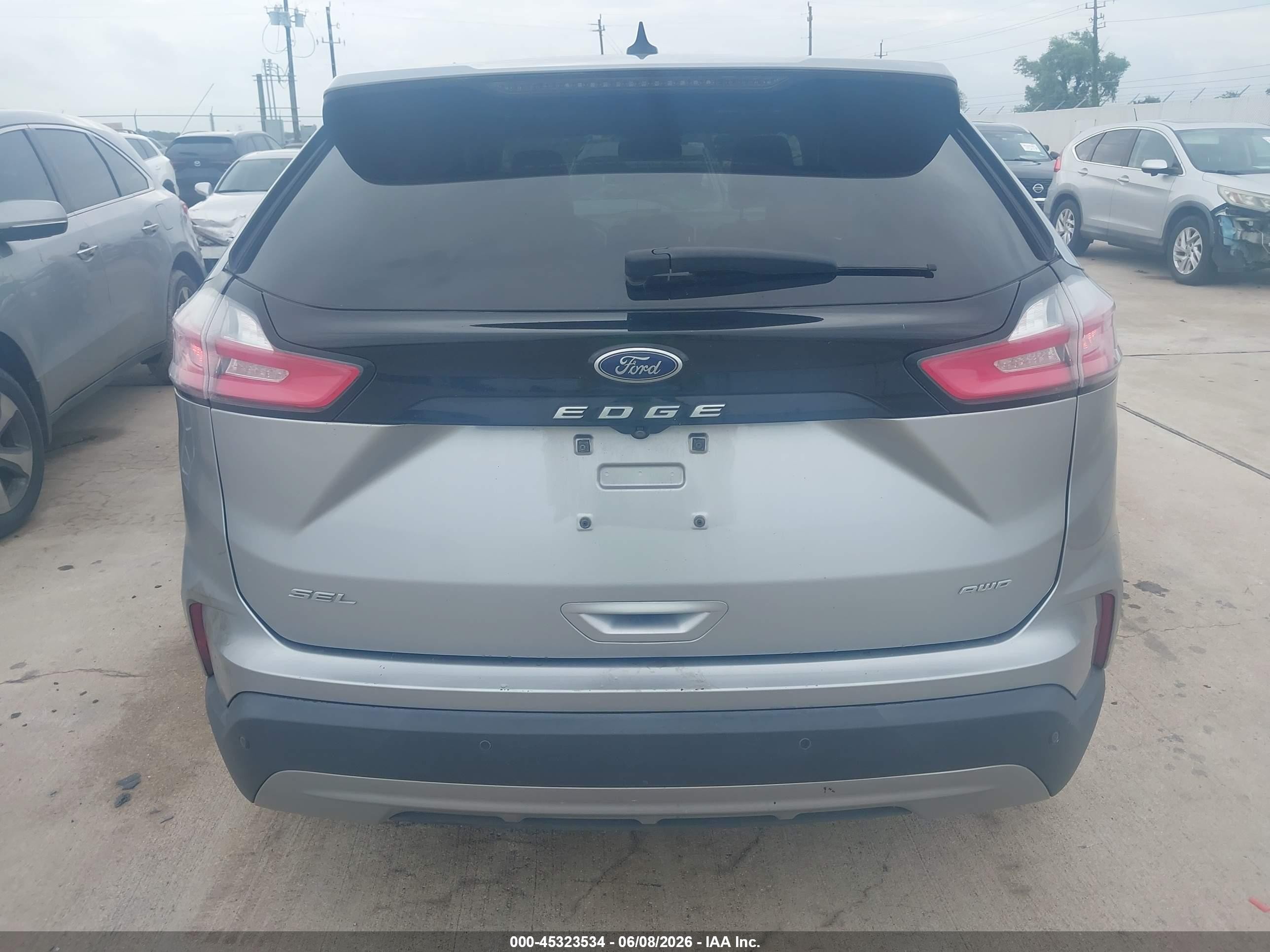 2021 Ford Edge Sel Silver vin: 2FMPK4J94MBA26582
