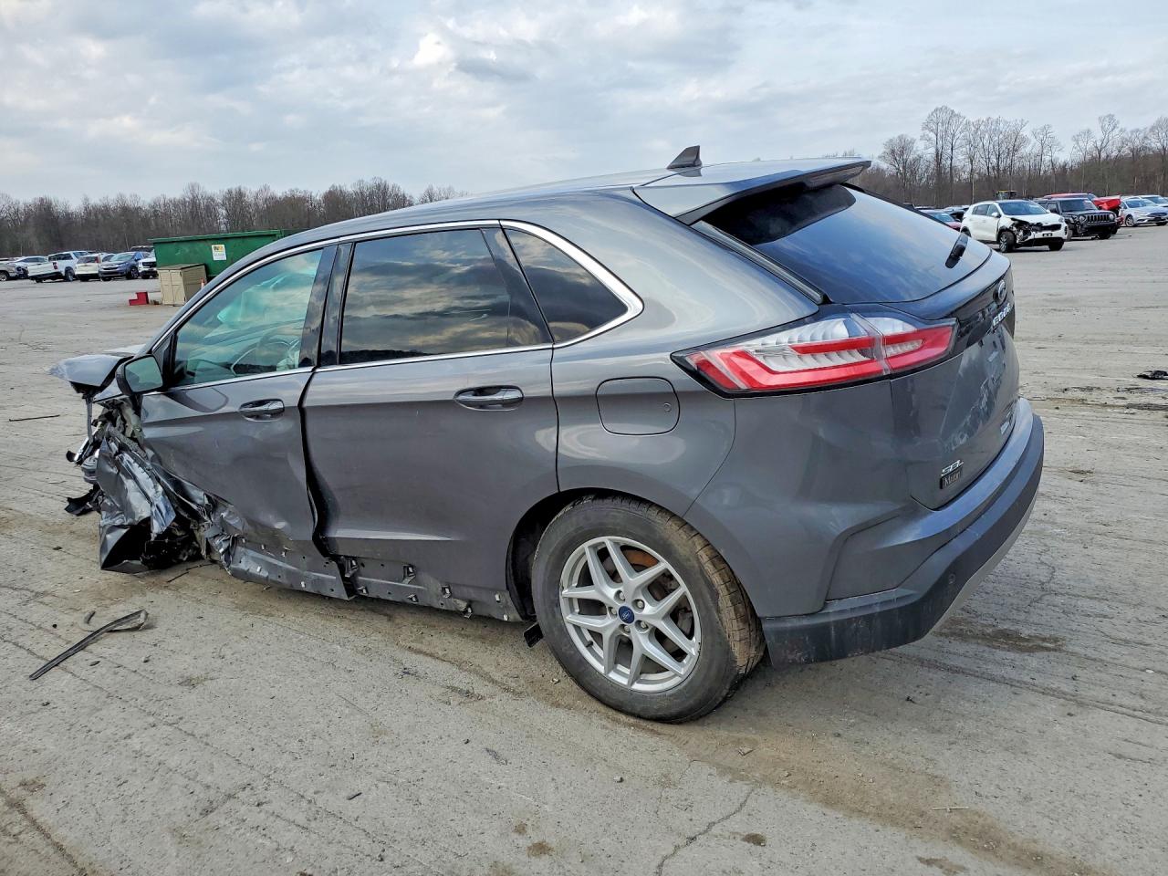2021 Ford Edge Sel Gray vin: 2FMPK4J94MBA43656