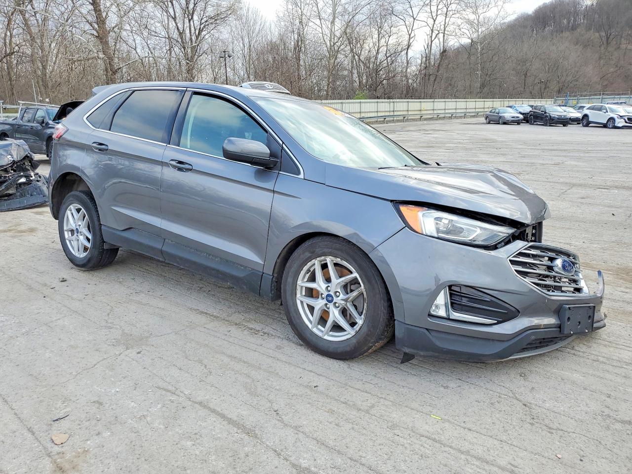 2021 Ford Edge Sel Gray vin: 2FMPK4J94MBA43656