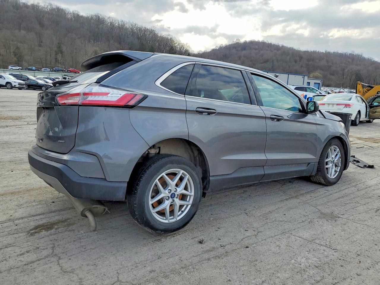 2021 Ford Edge Sel Gray vin: 2FMPK4J94MBA43656