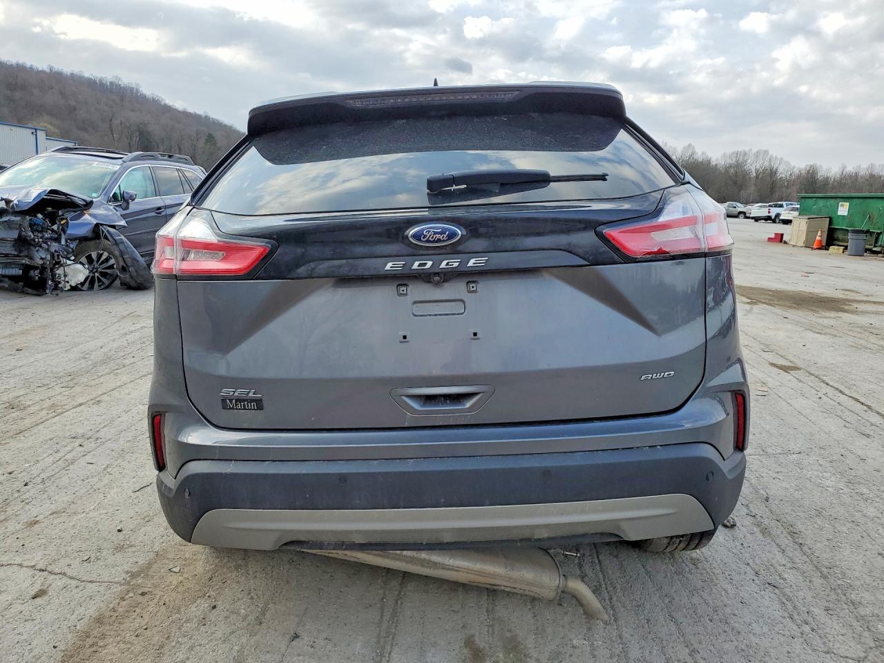 2021 Ford Edge Sel Gray vin: 2FMPK4J94MBA43656