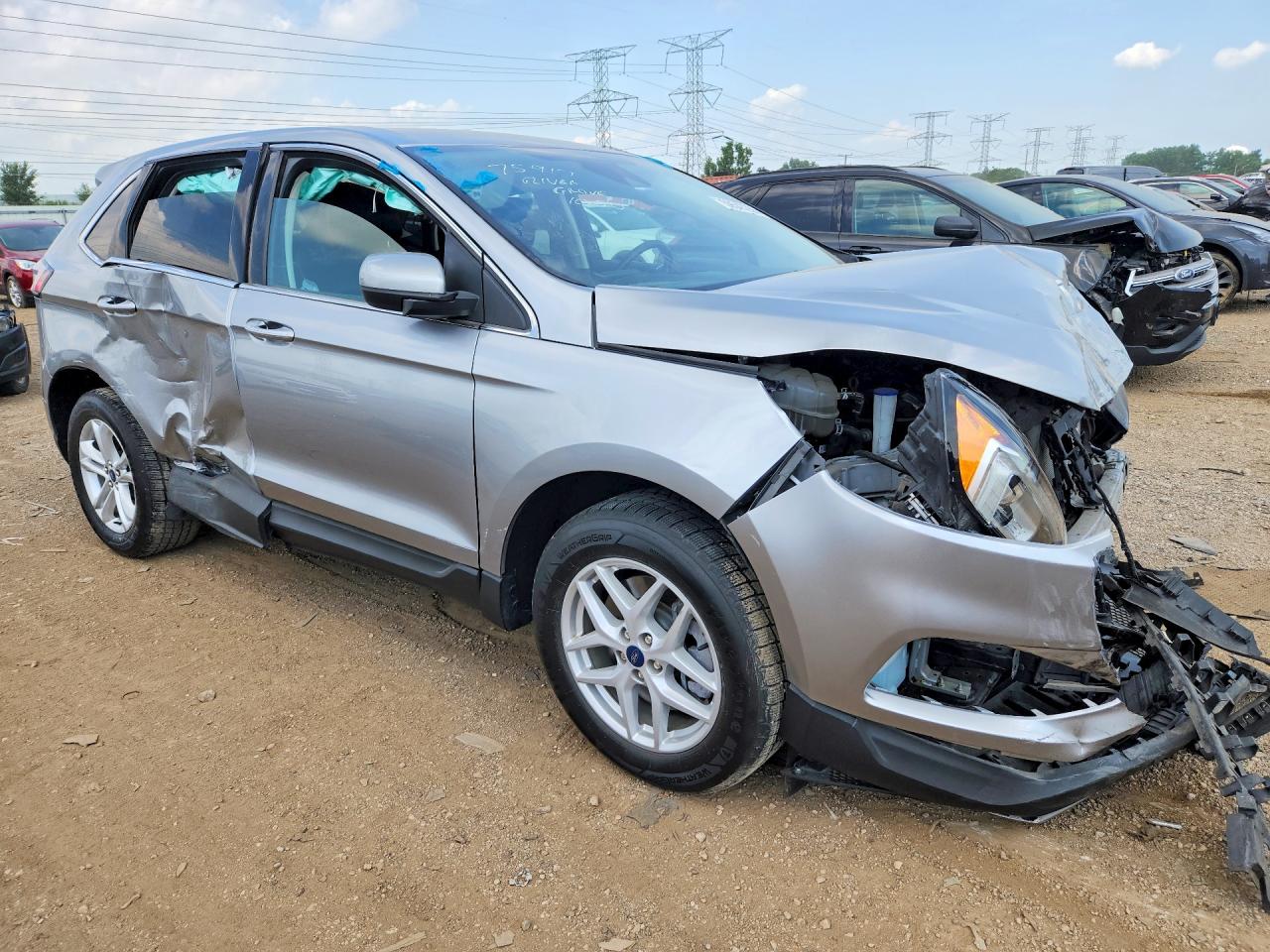 2022 Ford Edge Sel Silver vin: 2FMPK4J94NBA16541