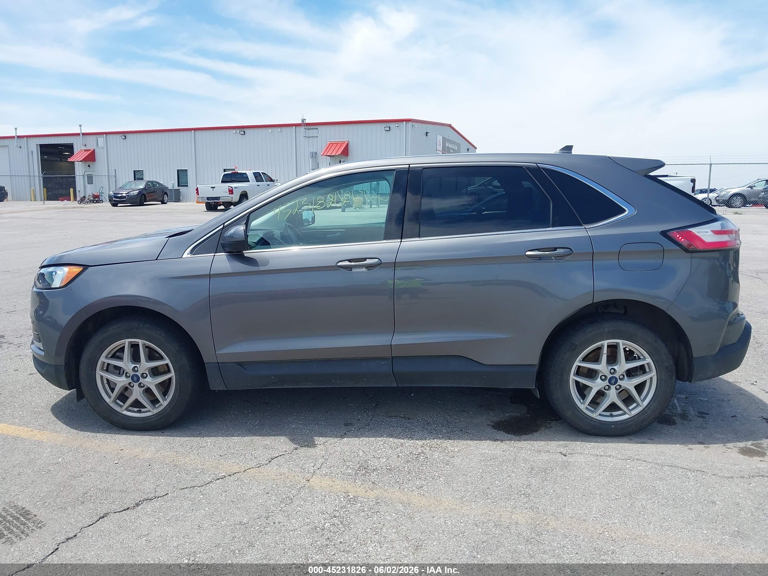 2022 Ford Edge Sel Gray vin: 2FMPK4J95NBA53775