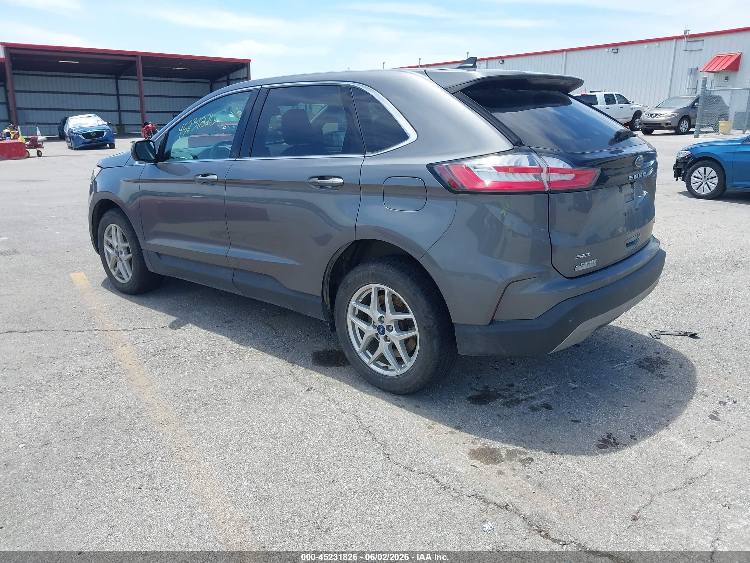 2022 Ford Edge Sel Gray vin: 2FMPK4J95NBA53775