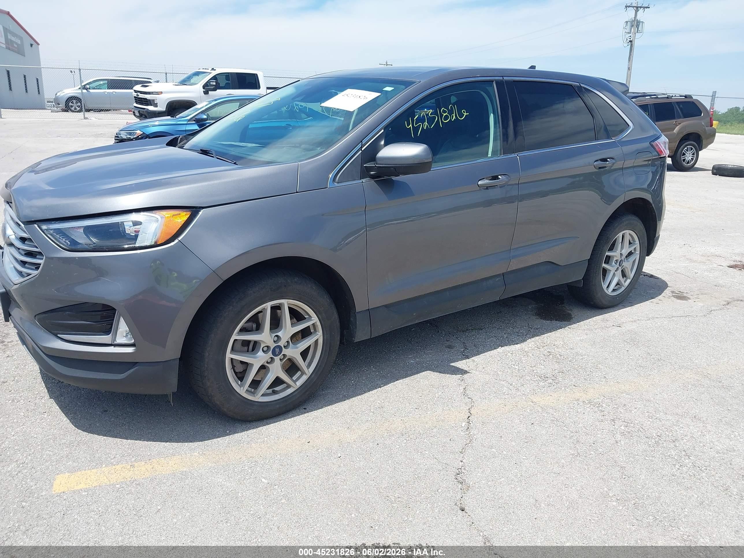 2022 Ford Edge Sel Gray vin: 2FMPK4J95NBA53775