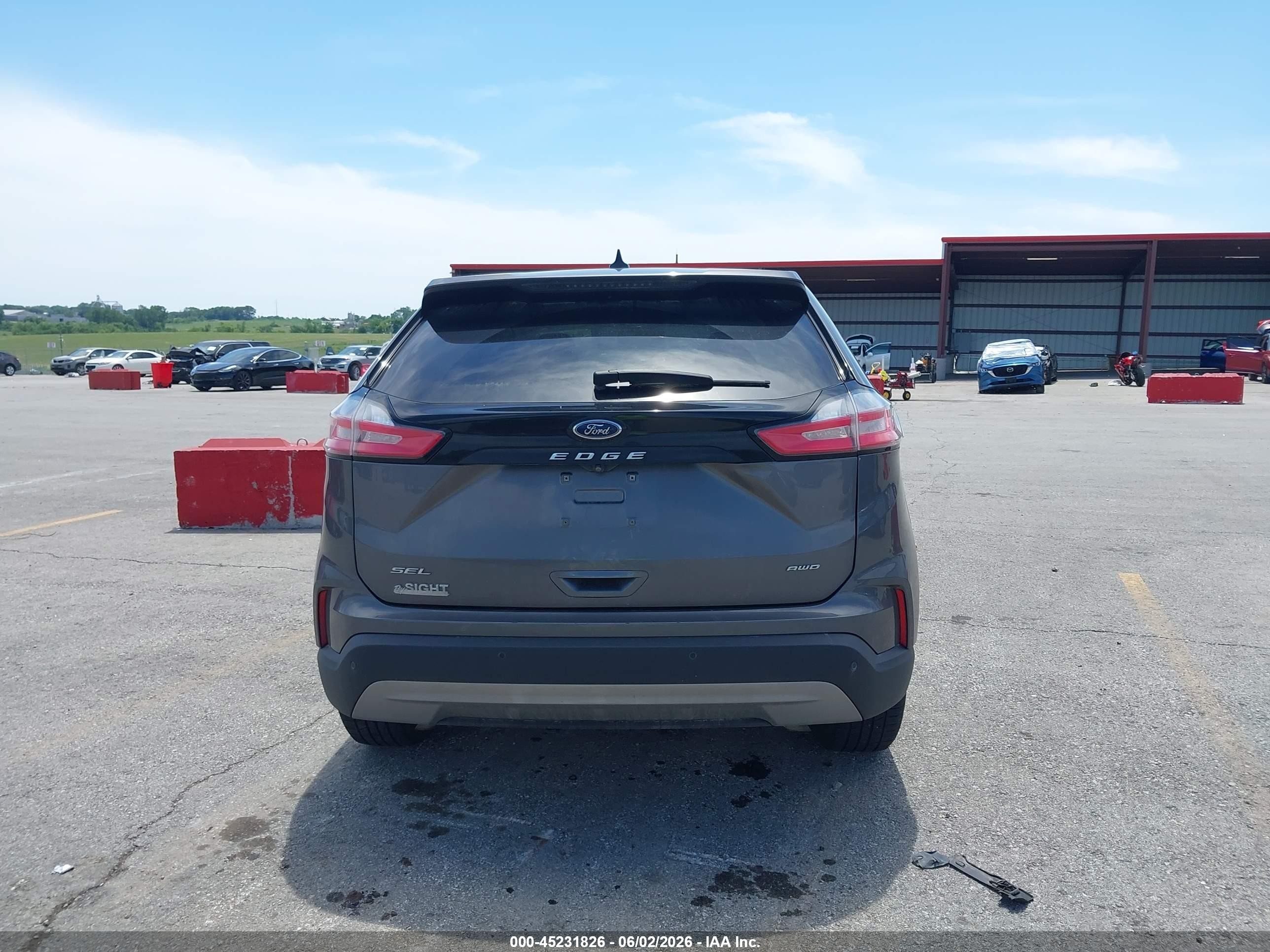 2022 Ford Edge Sel Gray vin: 2FMPK4J95NBA53775