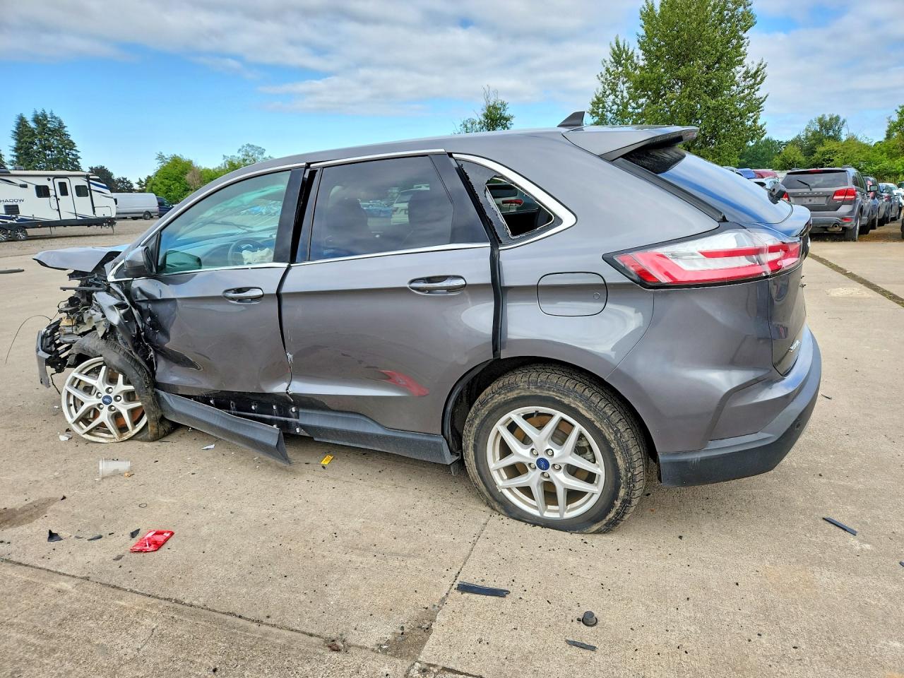 2022 Ford Edge Sel Gray vin: 2FMPK4J96NBA41165