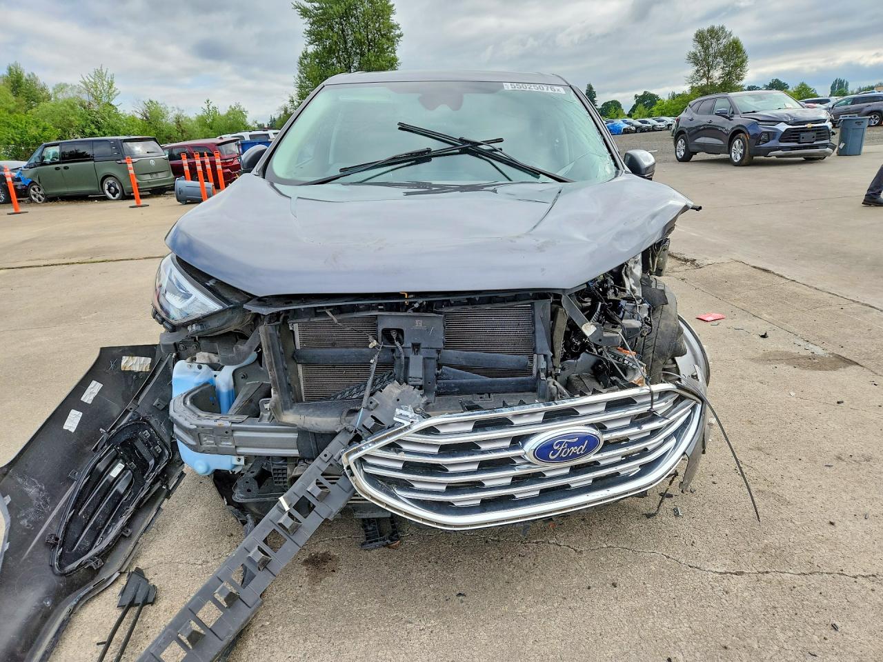 2022 Ford Edge Sel Gray vin: 2FMPK4J96NBA41165