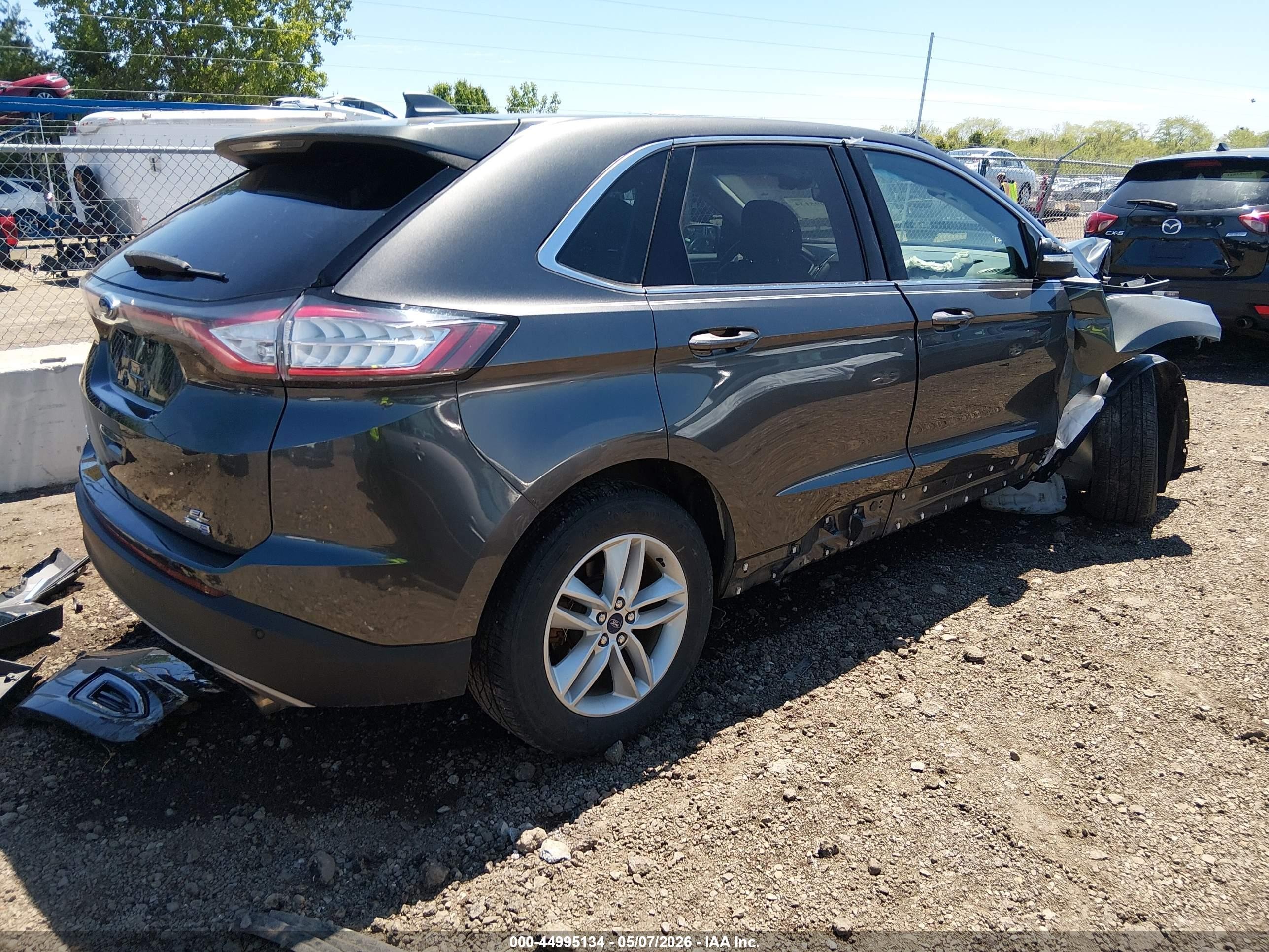 2017 Ford Edge Sel Серый vin: 2FMPK4J97HBB88082