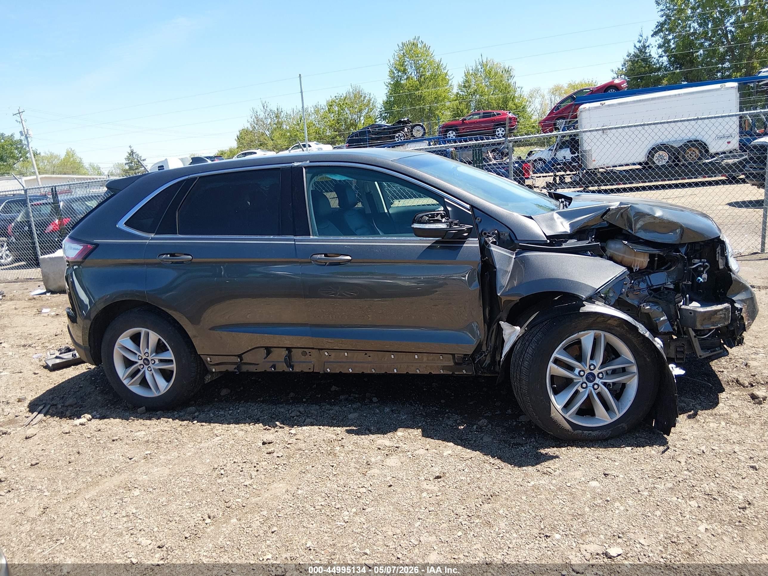 2017 Ford Edge Sel Серый vin: 2FMPK4J97HBB88082