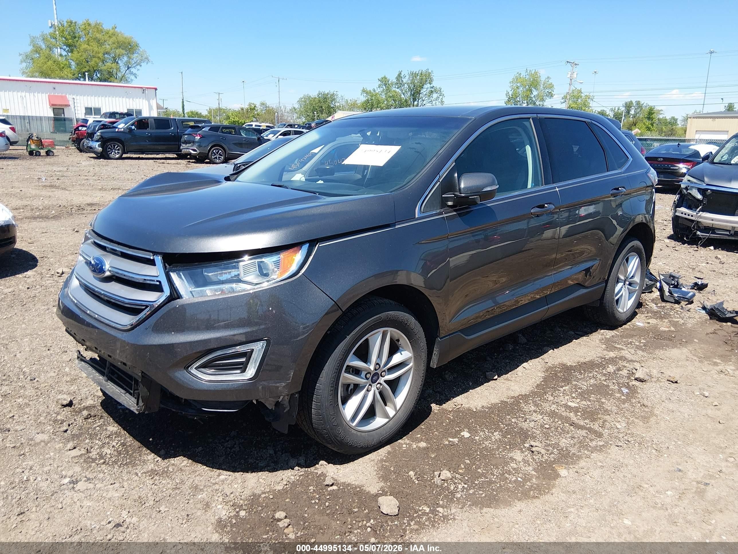 2017 Ford Edge Sel Серый vin: 2FMPK4J97HBB88082