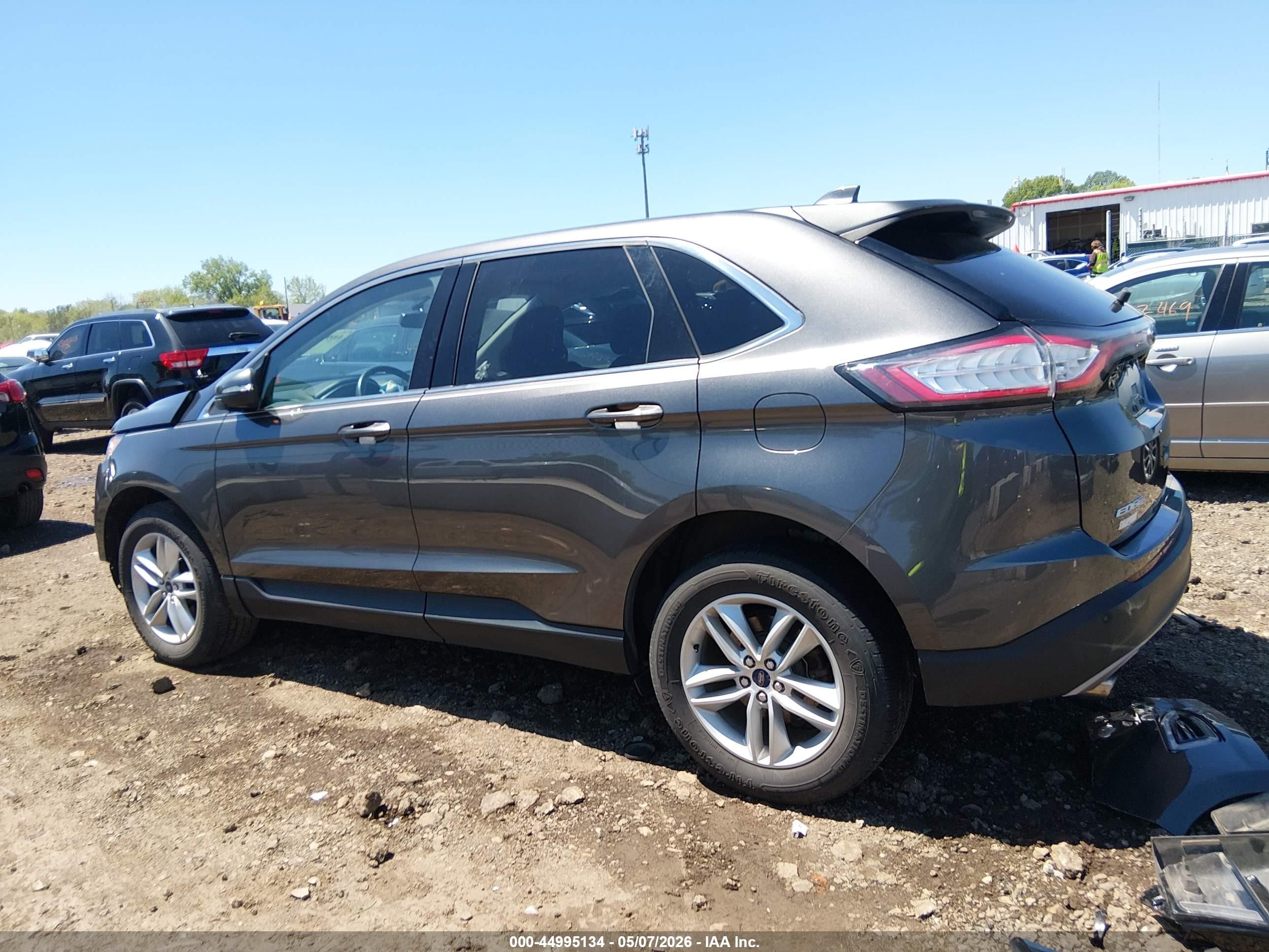 2017 Ford Edge Sel Серый vin: 2FMPK4J97HBB88082