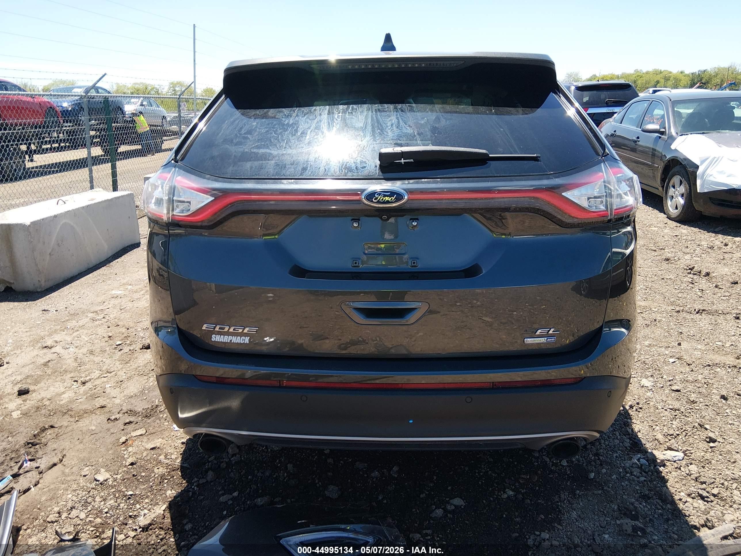 2017 Ford Edge Sel Серый vin: 2FMPK4J97HBB88082