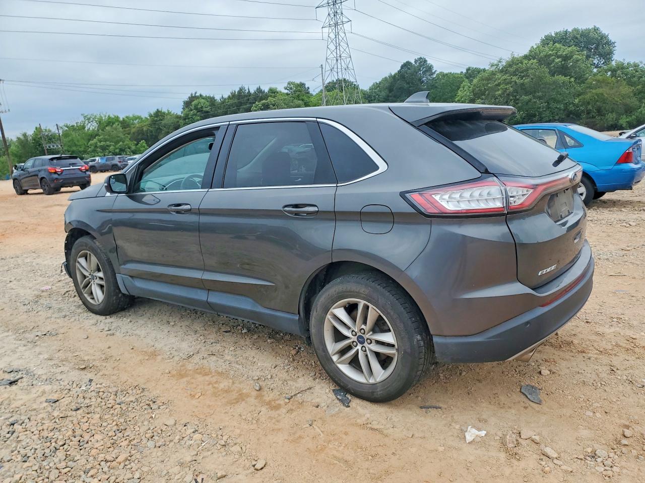 2018 Ford Edge Sel Gray vin: 2FMPK4J97JBC09387