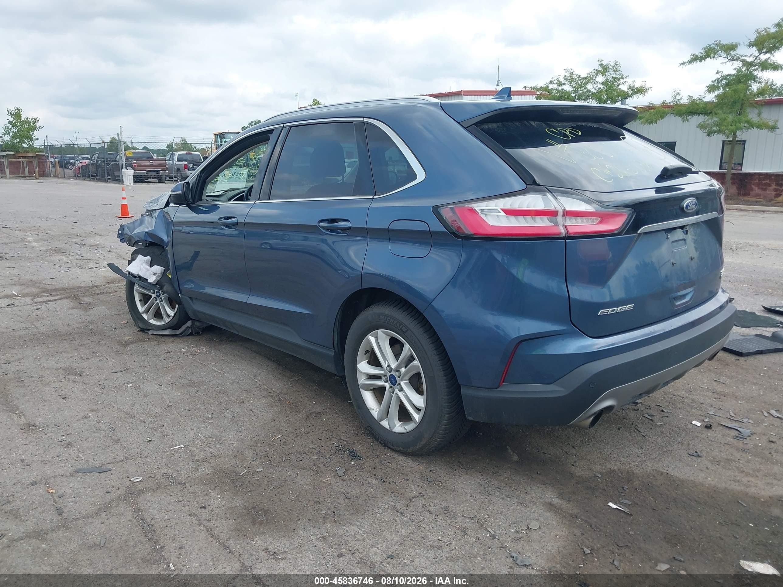 2019 Ford Edge Sel Синий vin: 2FMPK4J97KBB03586