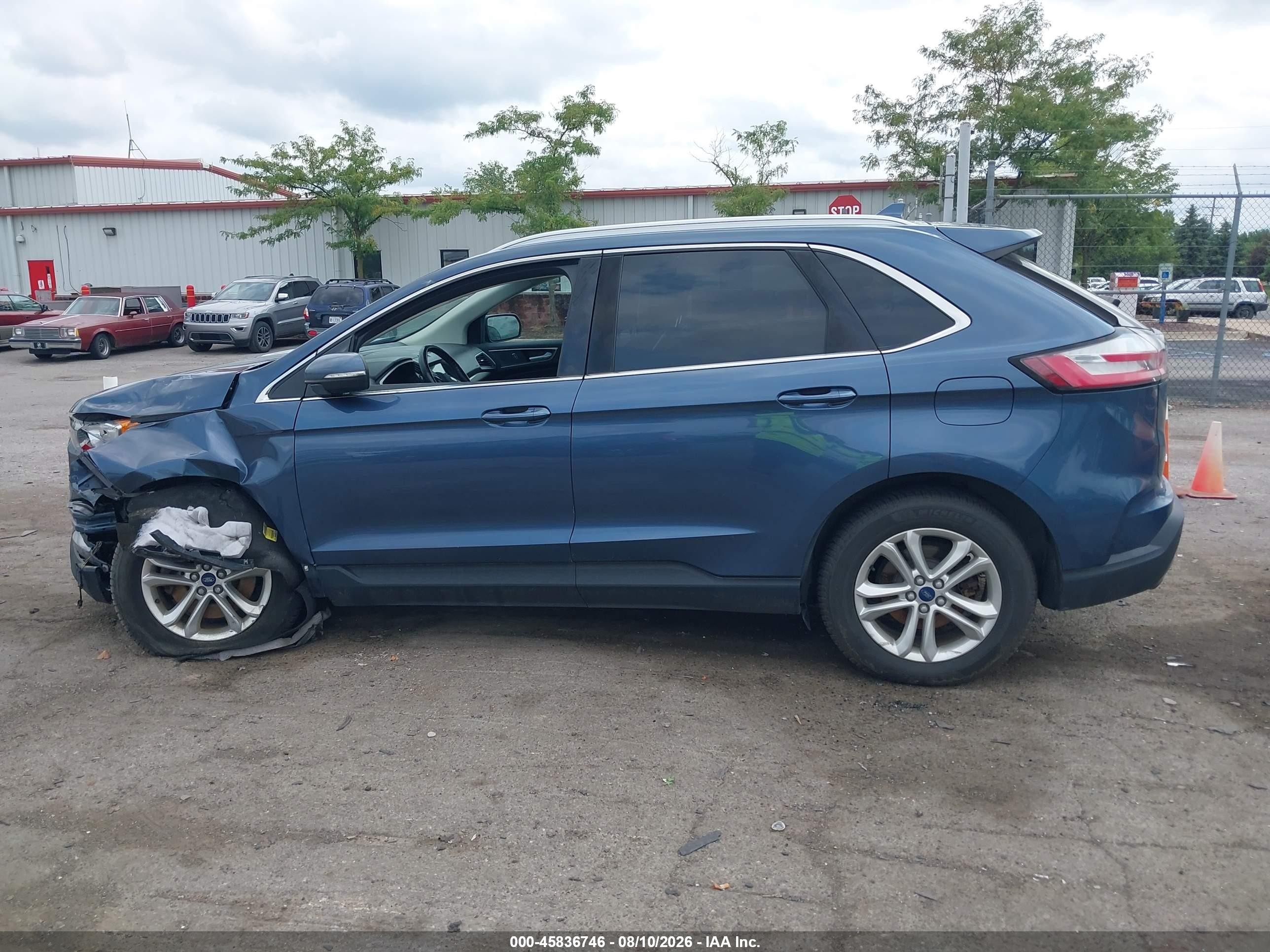 2019 Ford Edge Sel Синий vin: 2FMPK4J97KBB03586