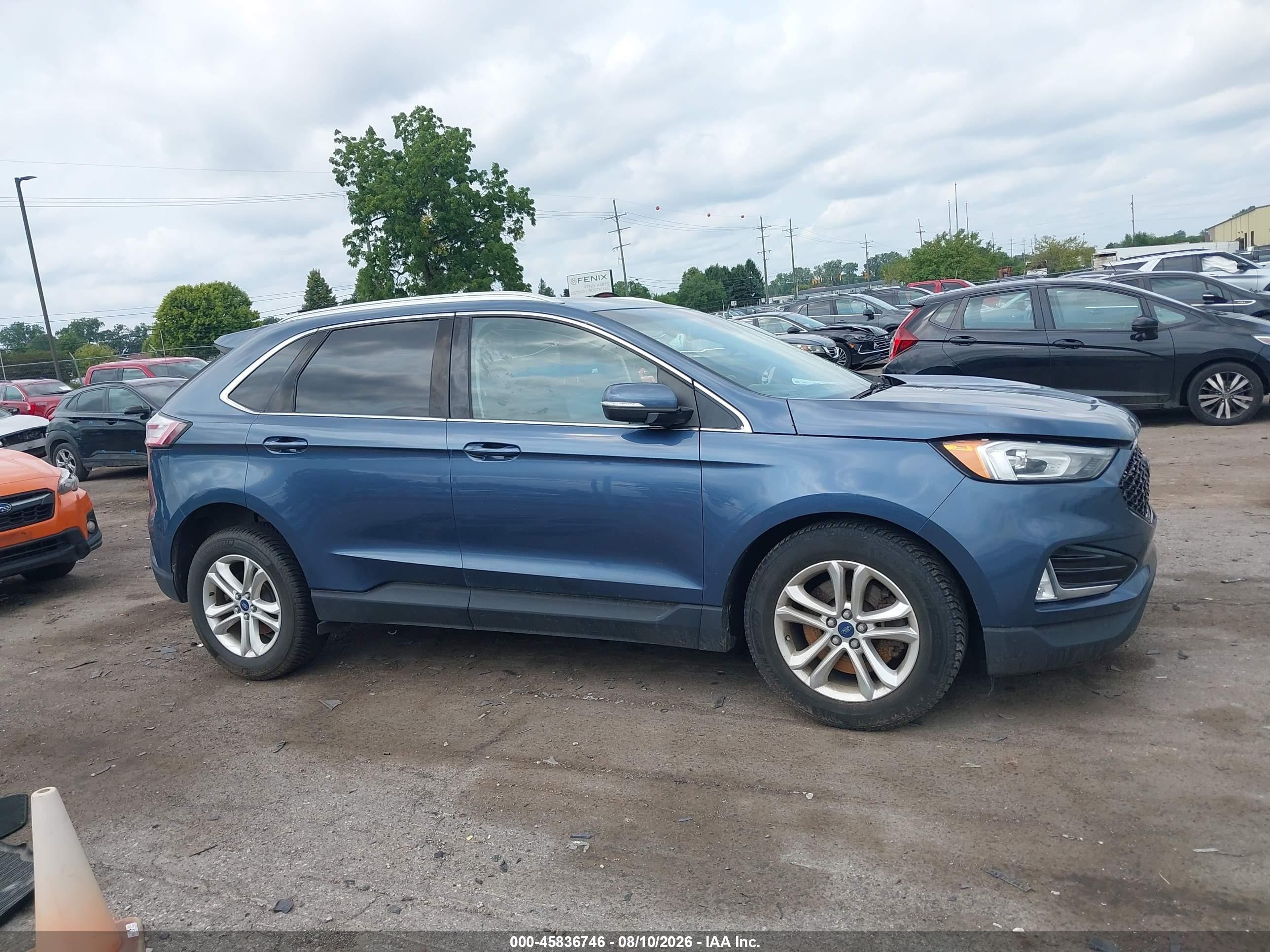 2019 Ford Edge Sel Синий vin: 2FMPK4J97KBB03586